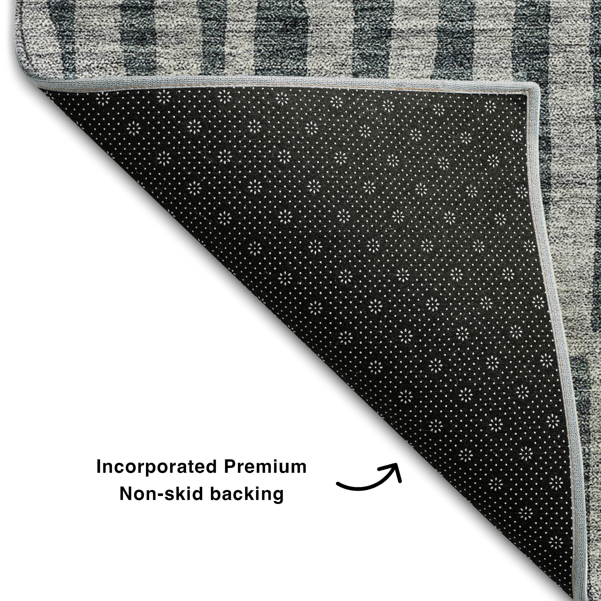 Sarajevo Machine Washable Transitional Charcoal Gray Rug 1'8" x 2'6" #shape_Rectangle