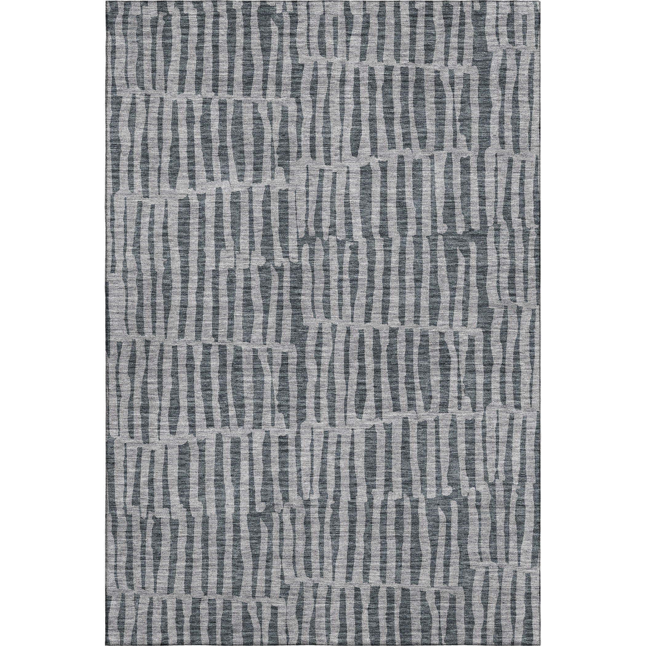 Sarajevo Machine Washable Transitional Charcoal Gray Rug 2'6" x 3'10" #shape_Rectangle