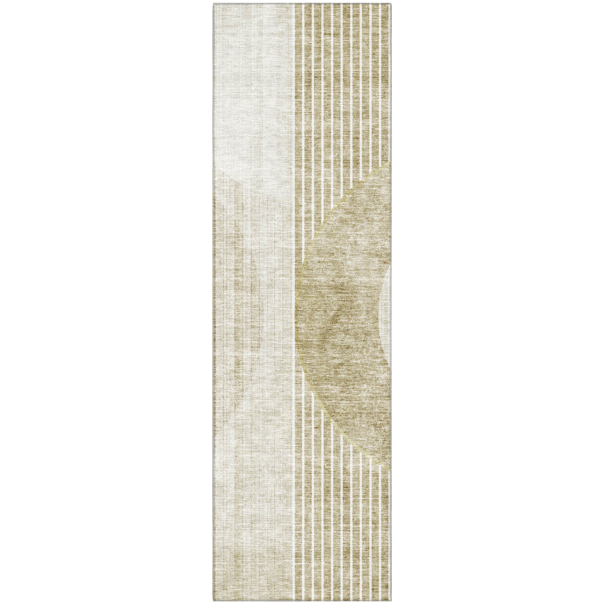 Marrakech Machine Washable Transitional Taupe Brown Rug 2'3" x 7'6" #shape_Runner