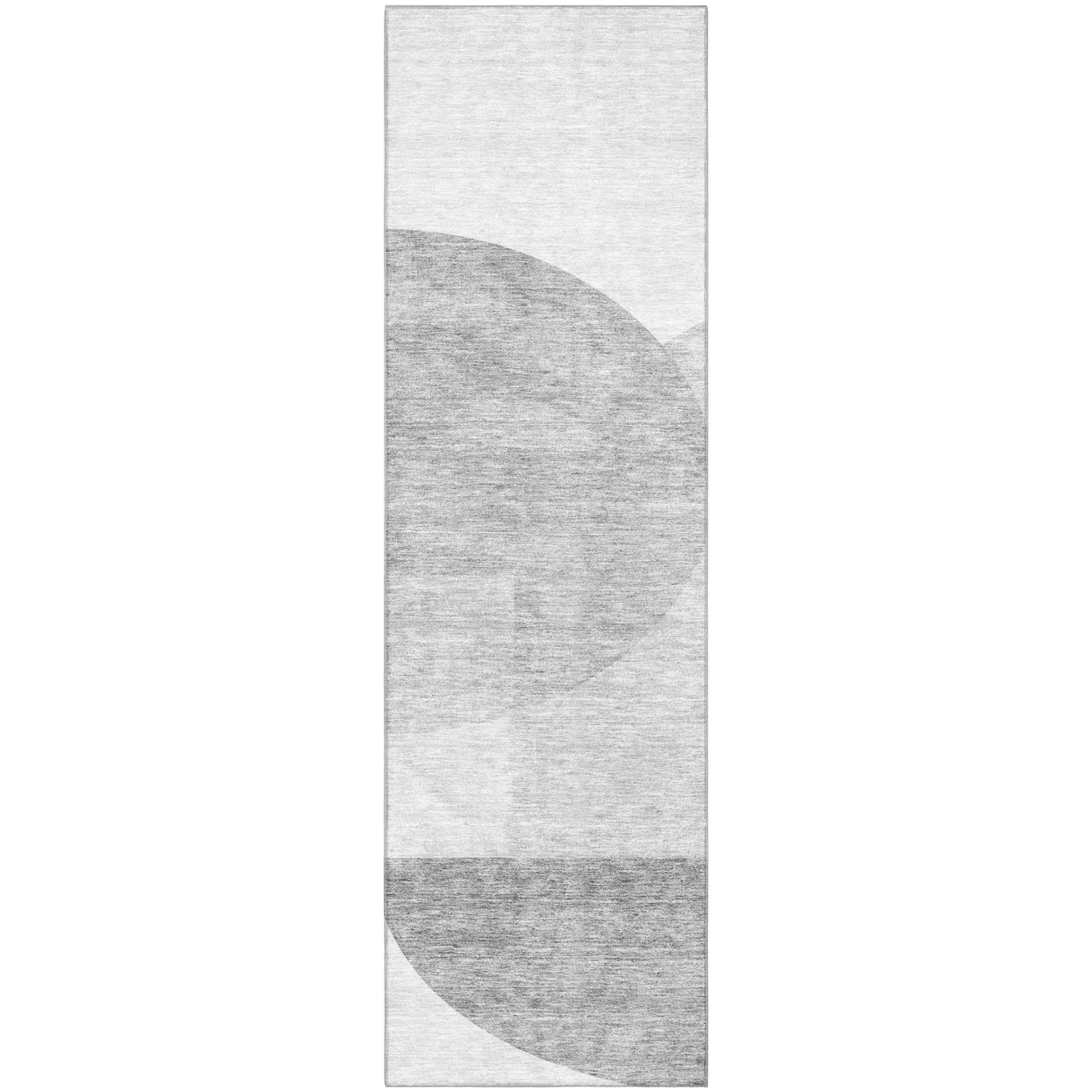 Montevideo Machine Washable Transitional Gray Rug 2'3" x 7'6" #shape_Runner