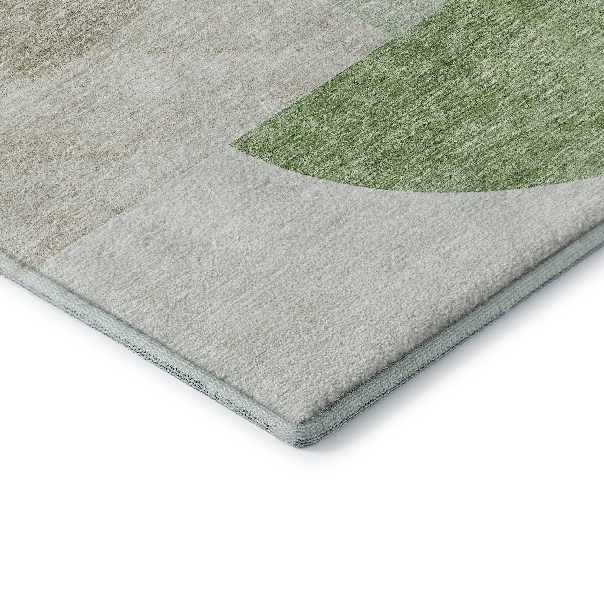 Montevideo Machine Washable Transitional Olive Green Rug 1'8" x 2'6" #shape_Rectangle