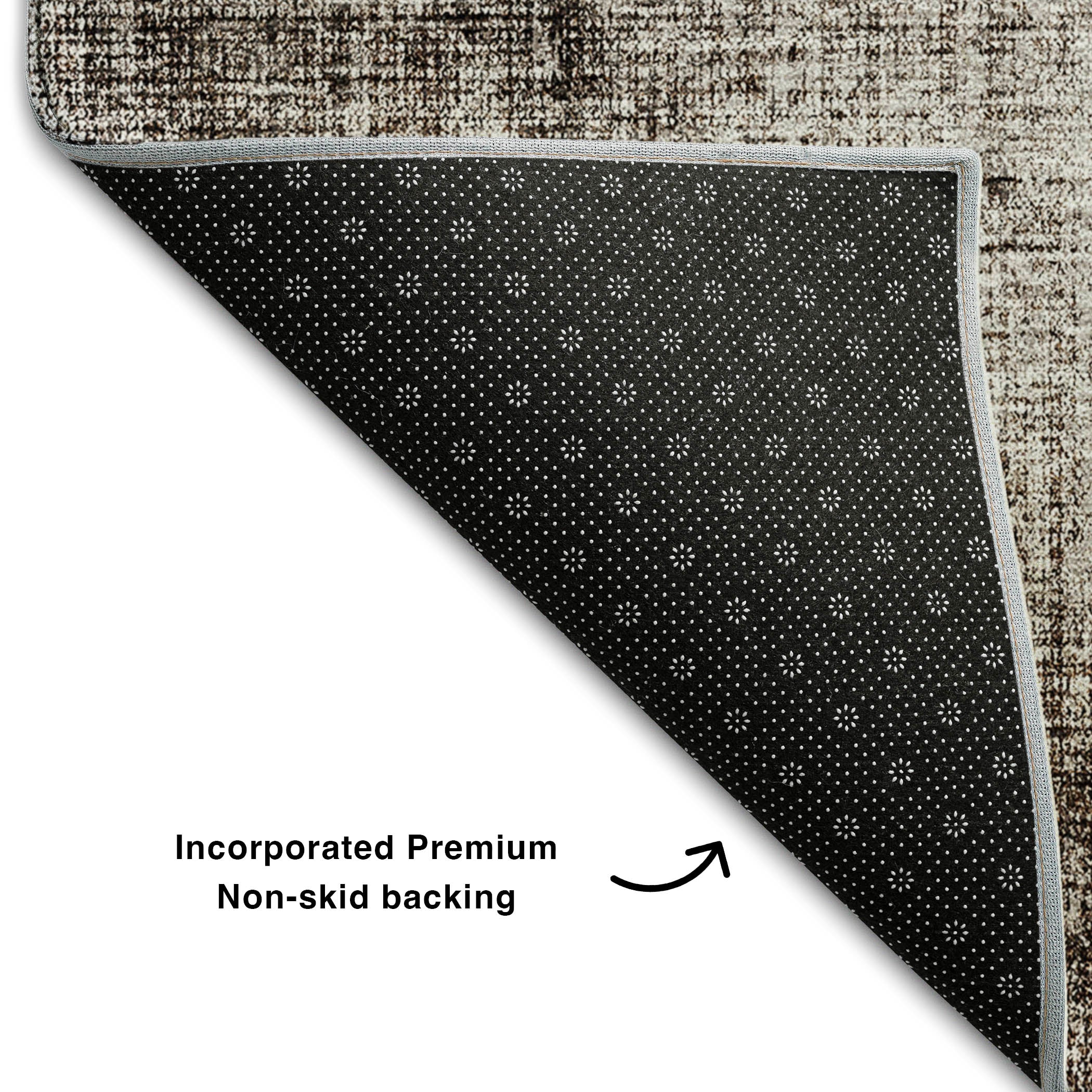 Queenstown Machine Washable Transitional Fudge Brown Rug 1'8" x 2'6" #shape_Rectangle