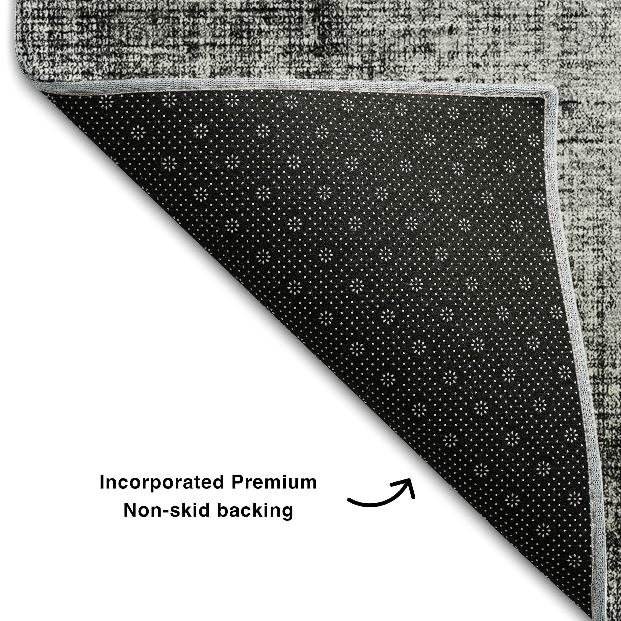 Queenstown Machine Washable Transitional Gray Rug 1'8" x 2'6" #shape_Rectangle