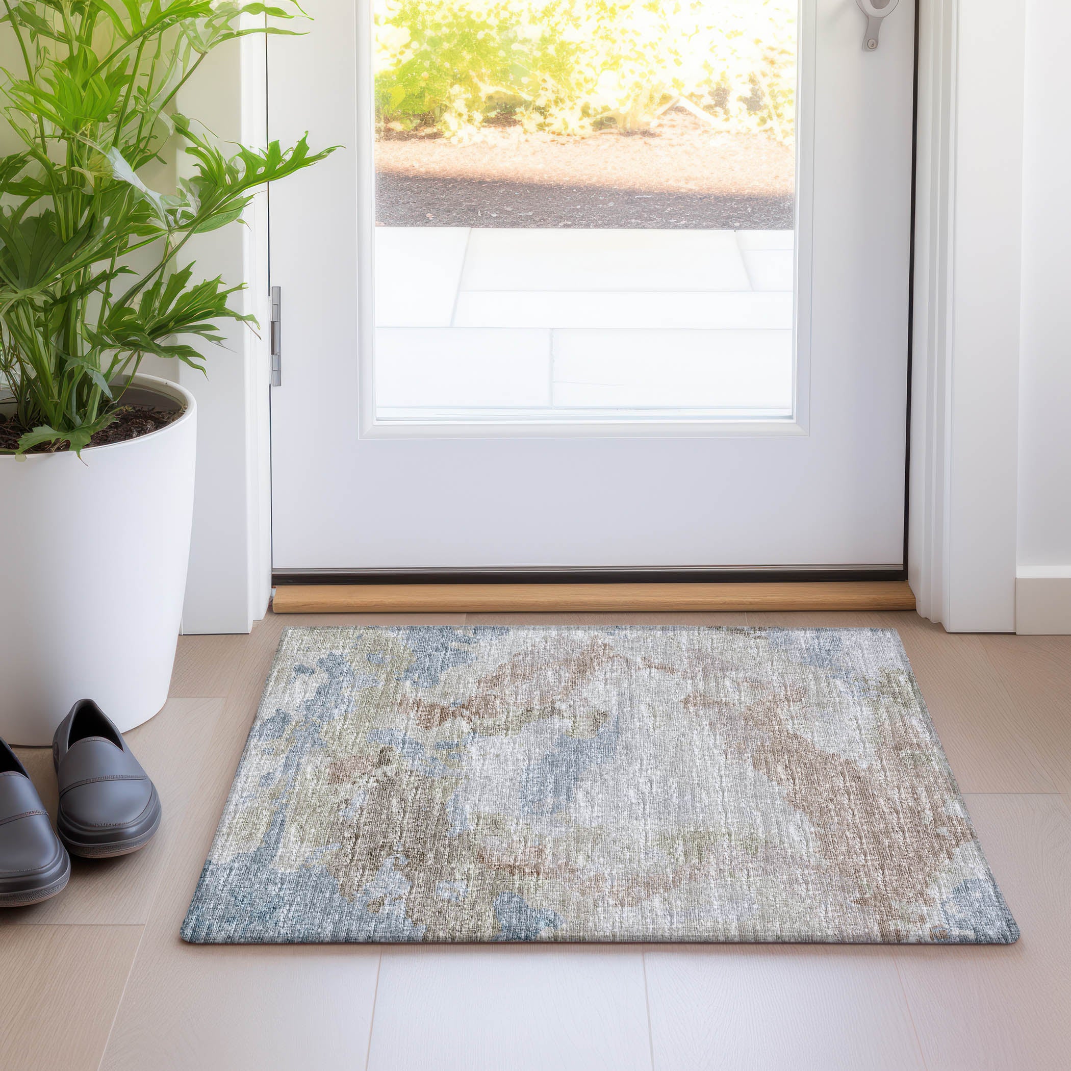 Valletta Machine Washable Transitional Moody Multi Rug 1'8" x 2'6" #shape_Rectangle