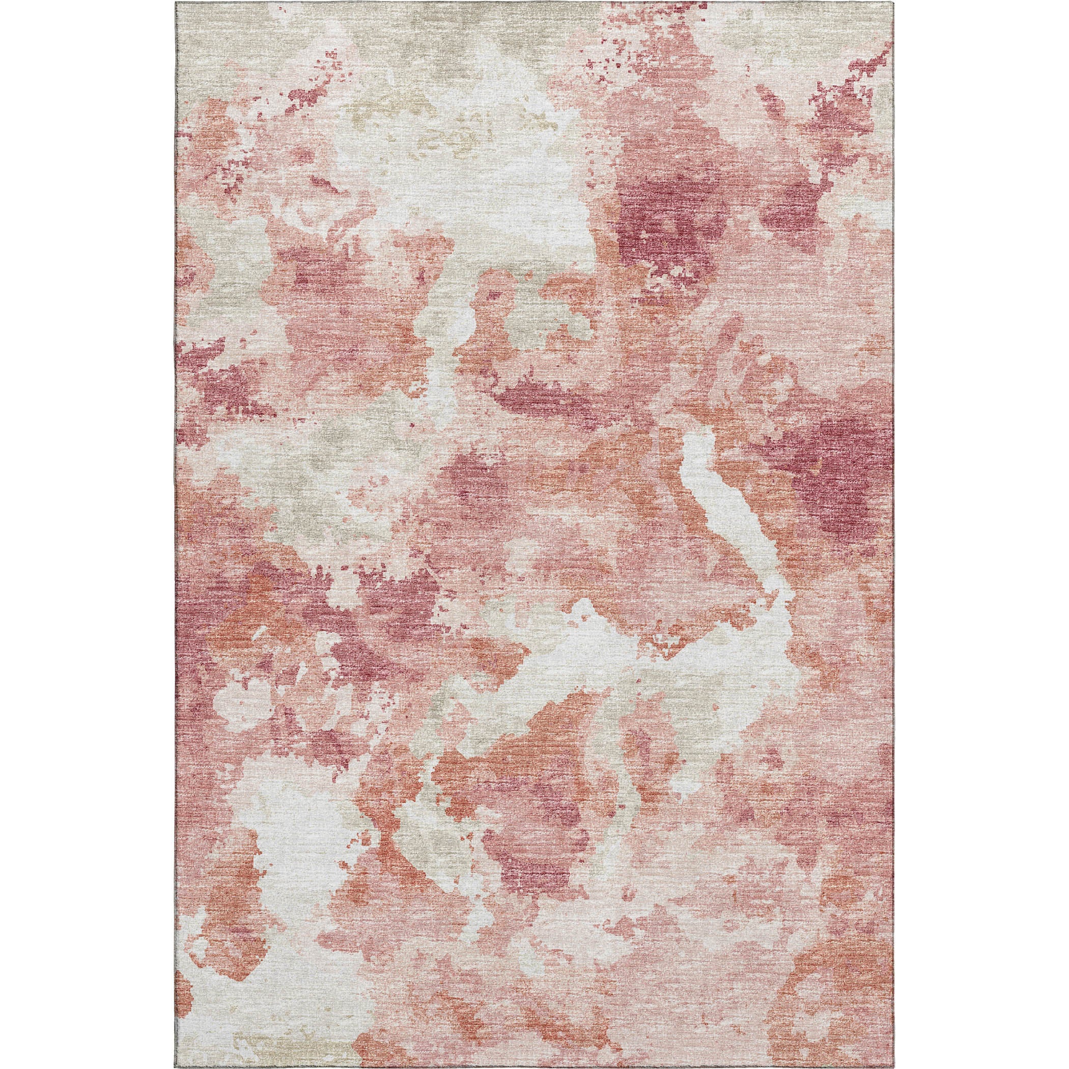 Valletta Machine Washable Transitional Pink Rug 2'6" x 3'10" #shape_Rectangle