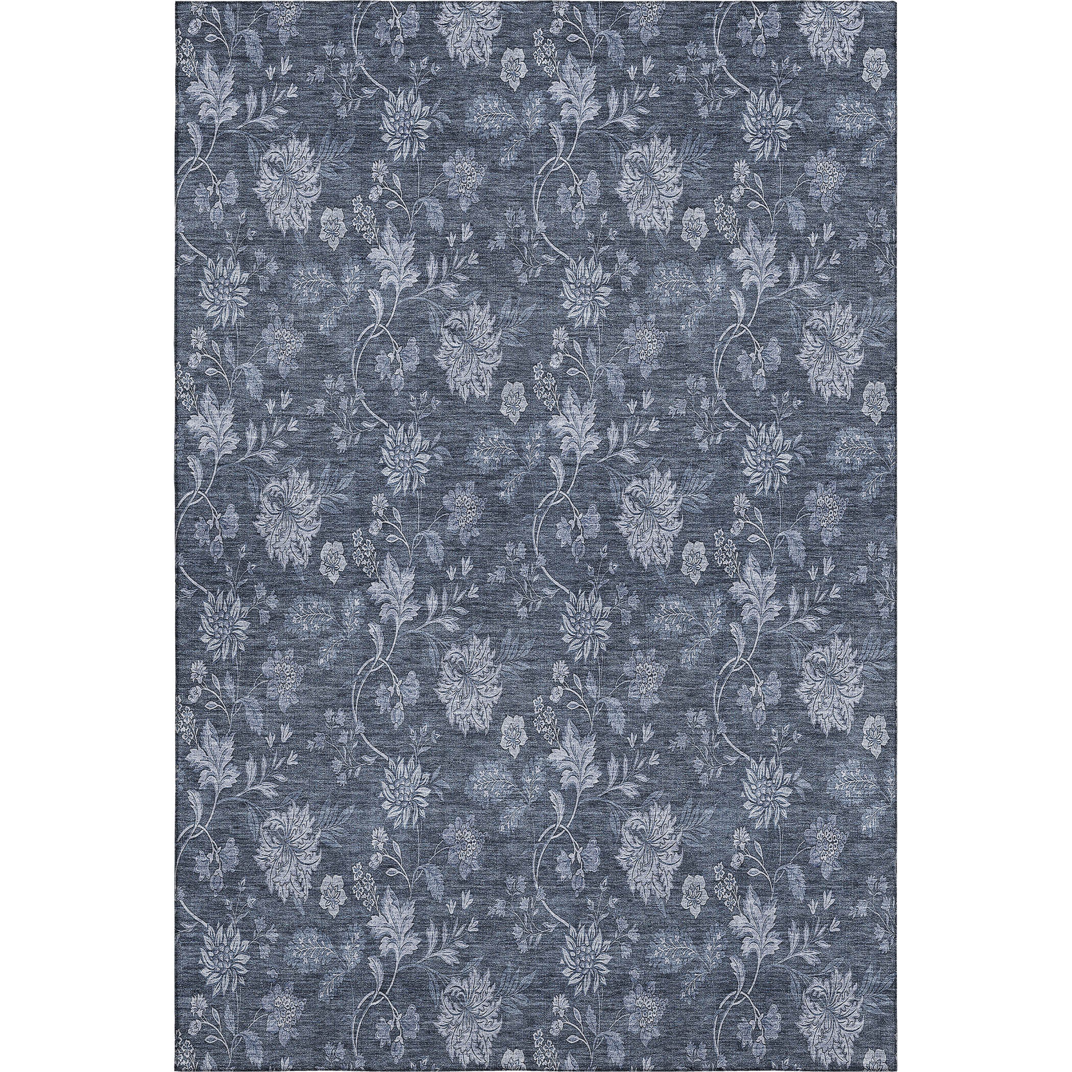 Cartagena Machine Washable Transitional Blue Rug 2'6" x 3'10" #shape_Rectangle