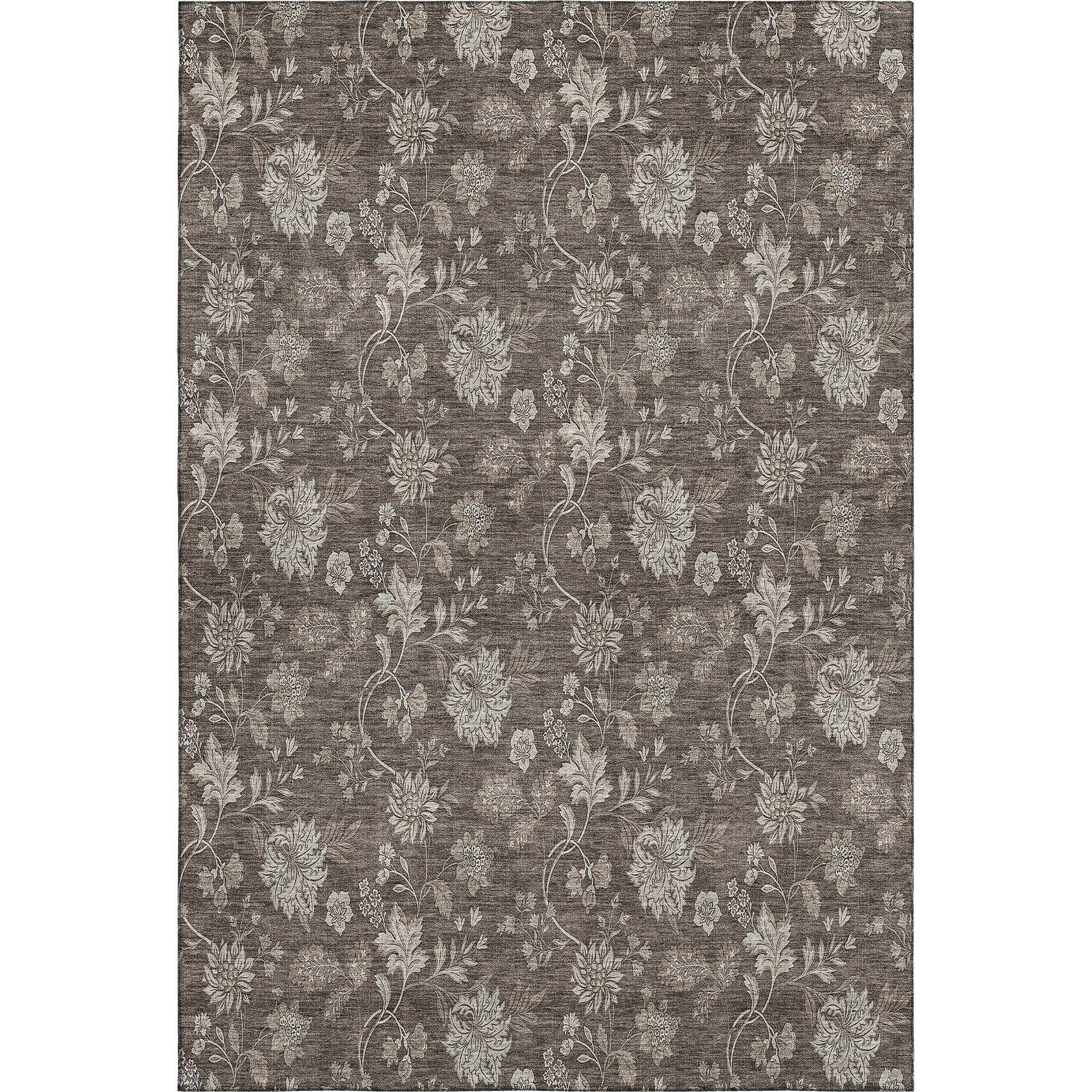 Cartagena Machine Washable Transitional Chocolate Brown Rug 2'6" x 3'10" #shape_Rectangle
