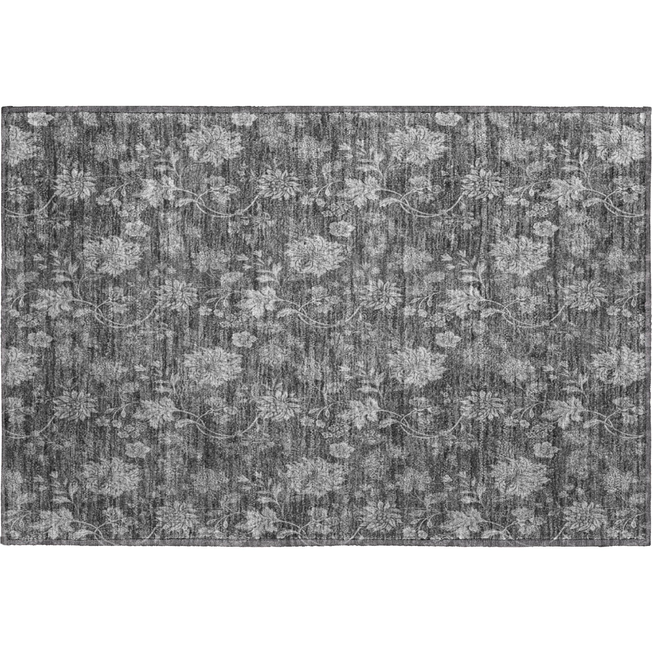 Cartagena Machine Washable Transitional Gray Rug 1'8" x 2'6" #shape_Rectangle