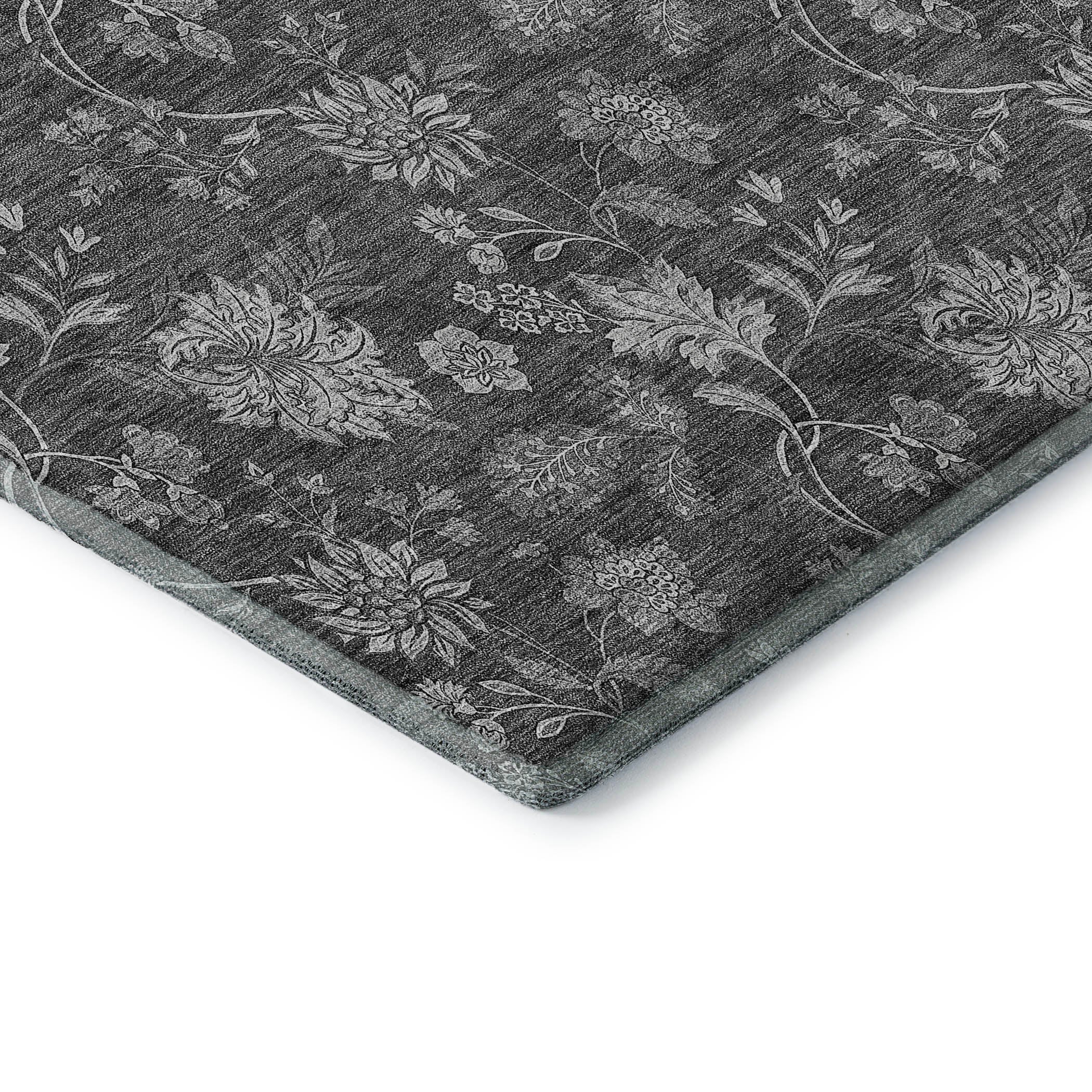 Cartagena Machine Washable Transitional Gray Rug 1'8" x 2'6" #shape_Rectangle