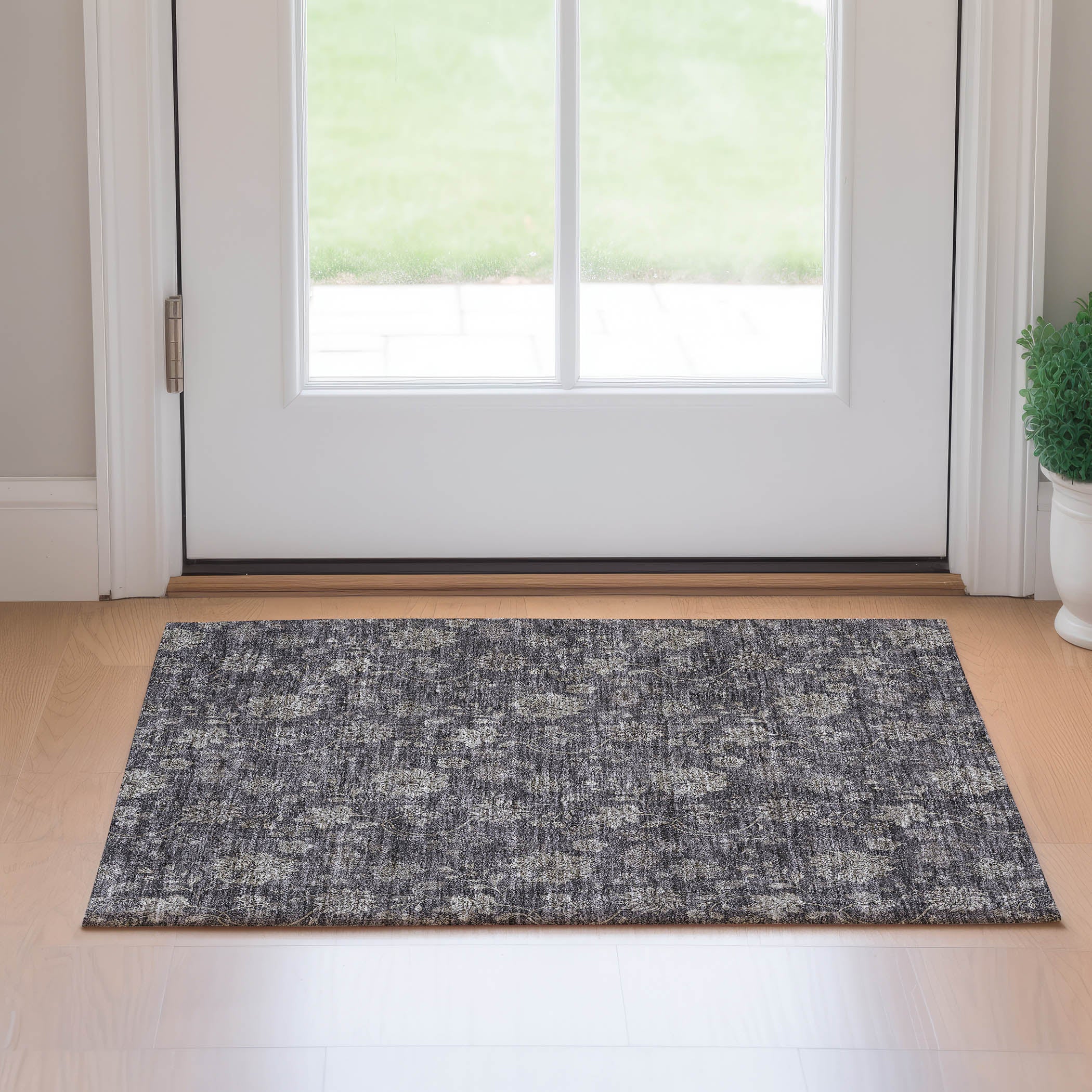 Cartagena Machine Washable Transitional Taupe Brown Rug 1'8" x 2'6" #shape_Rectangle