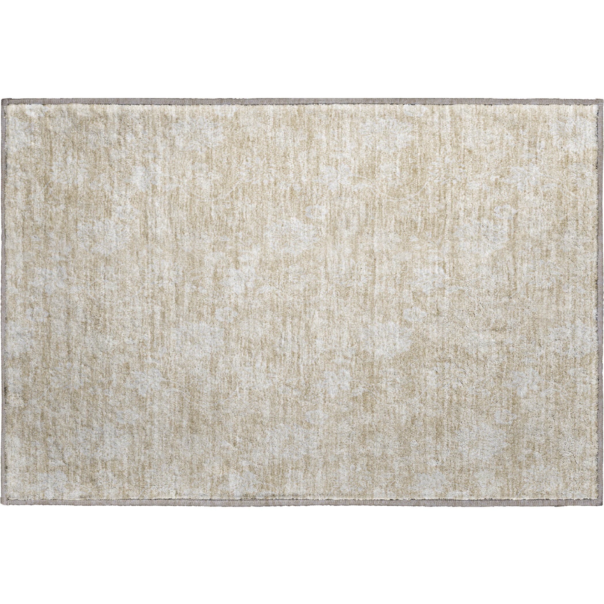 Prague Machine Washable Transitional Beige Brown Rug 1'8" x 2'6" #shape_Rectangle