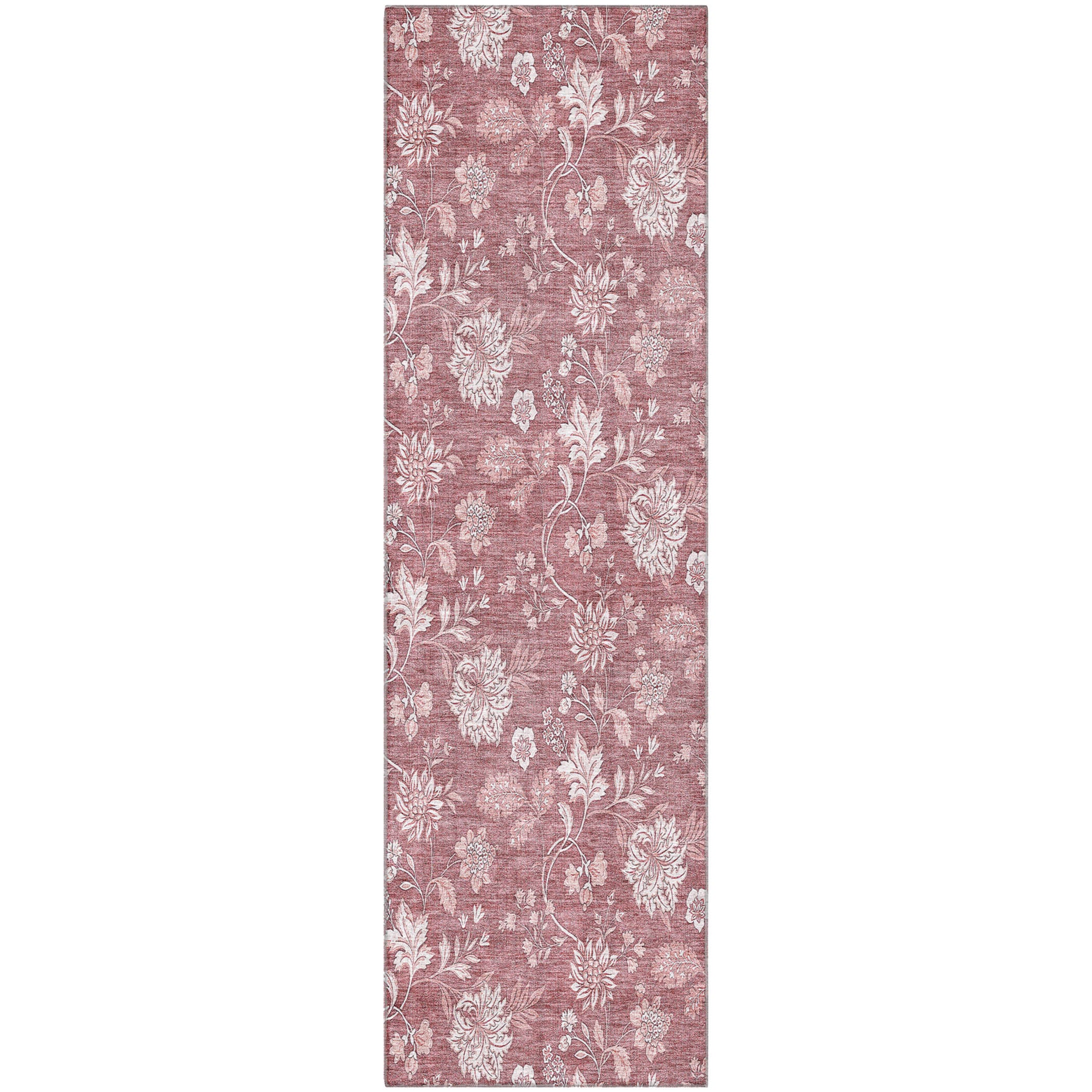 Prague Machine Washable Transitional Blush Pink Rug 2'3" x 7'6" #shape_Runner