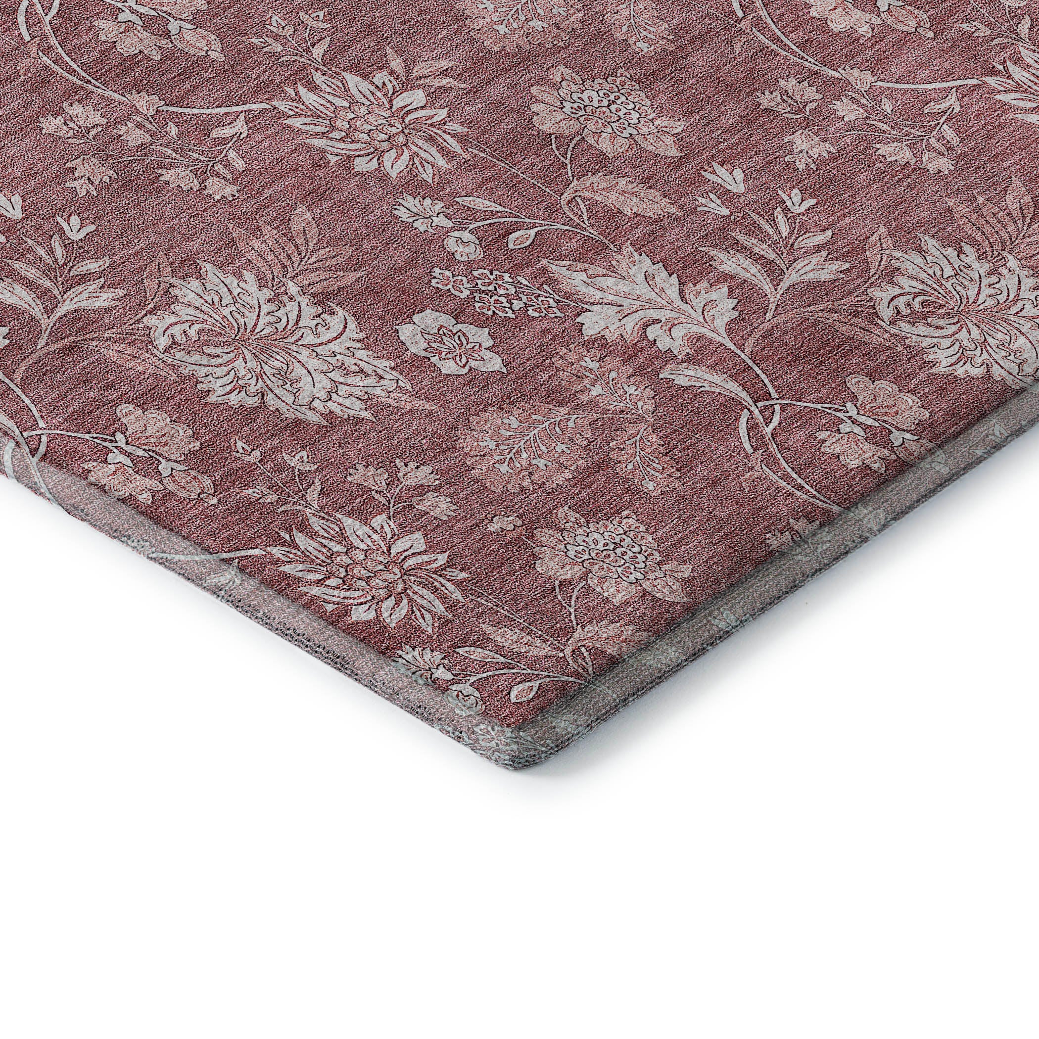 Prague Machine Washable Transitional Blush Pink Rug 1'8" x 2'6" #shape_Rectangle
