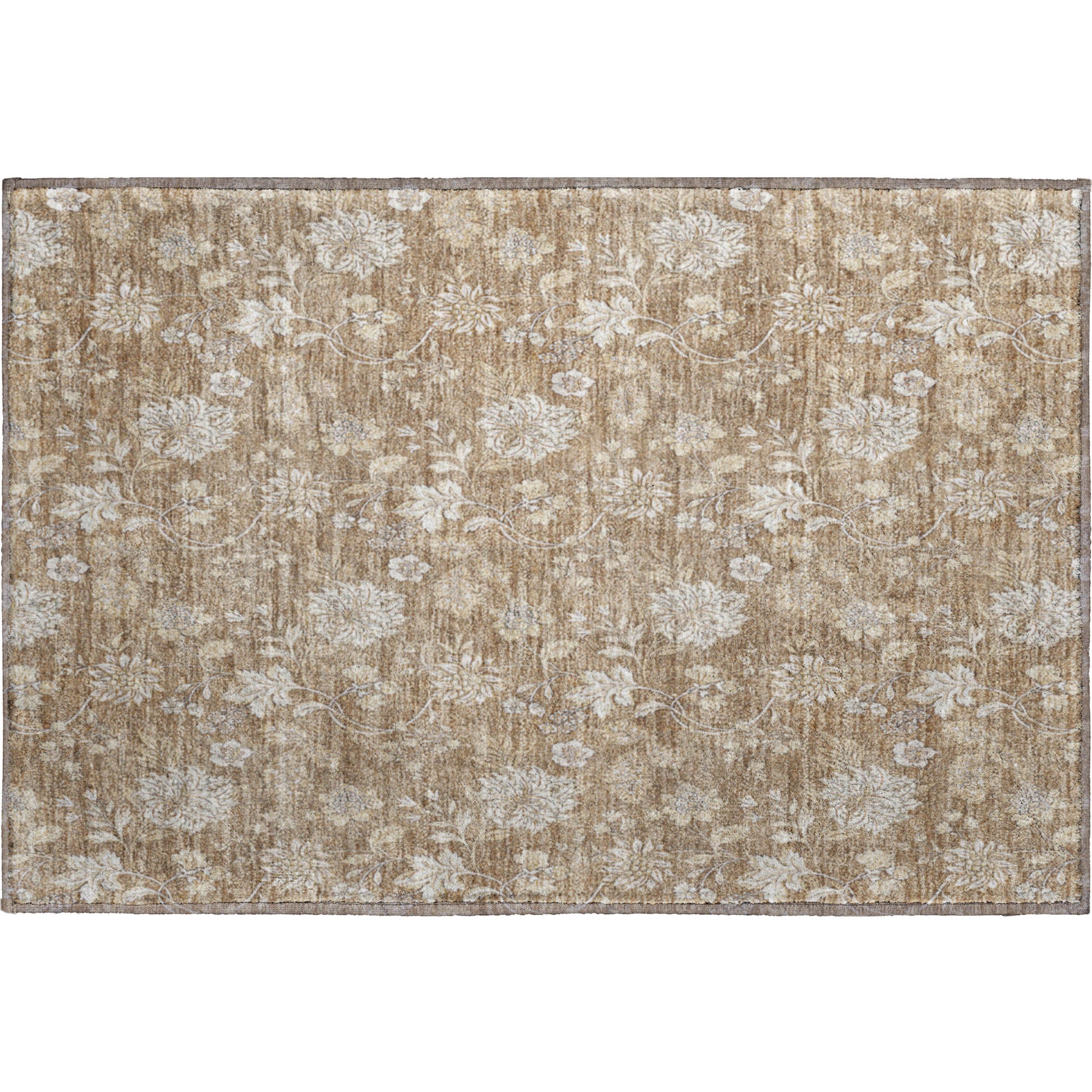 Prague Machine Washable Transitional Copper Orange Rug 1'8" x 2'6" #shape_Rectangle