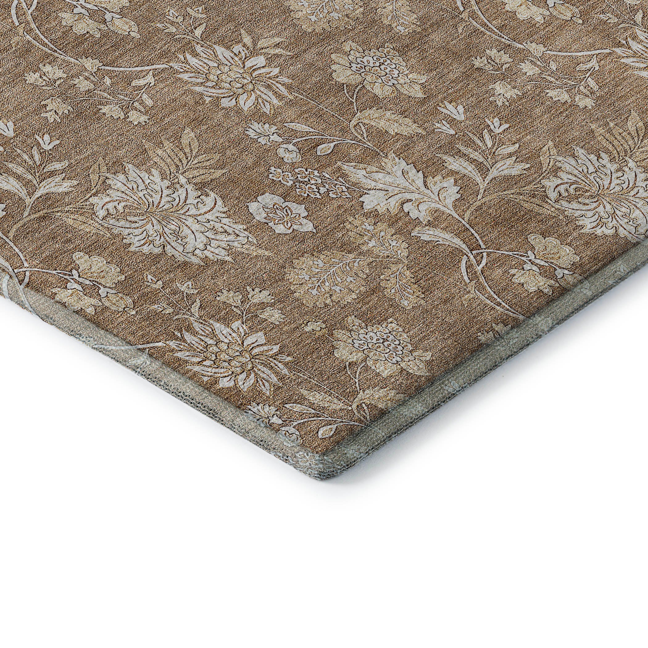 Prague Machine Washable Transitional Copper Orange Rug 1'8" x 2'6" #shape_Rectangle