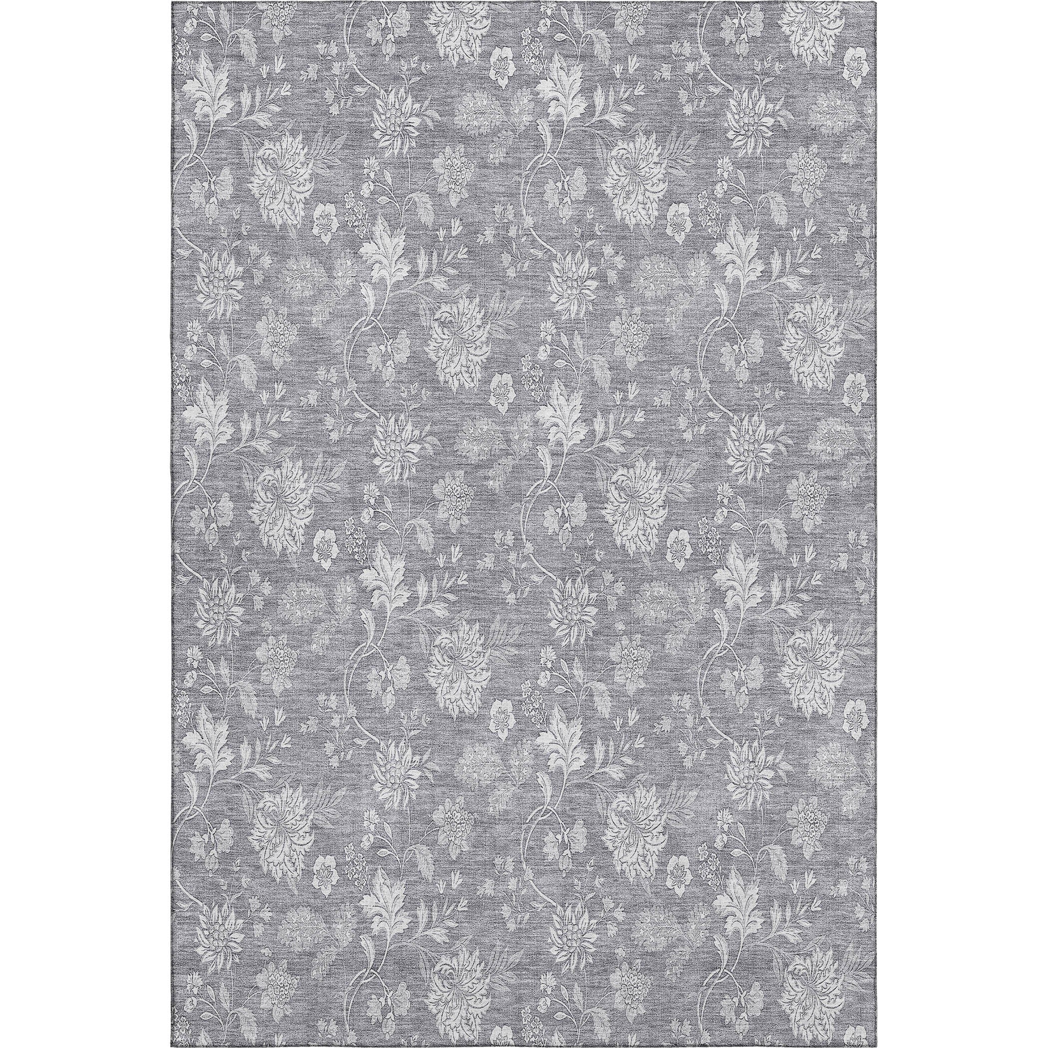 Prague Machine Washable Transitional Gray Rug 2'6" x 3'10" #shape_Rectangle