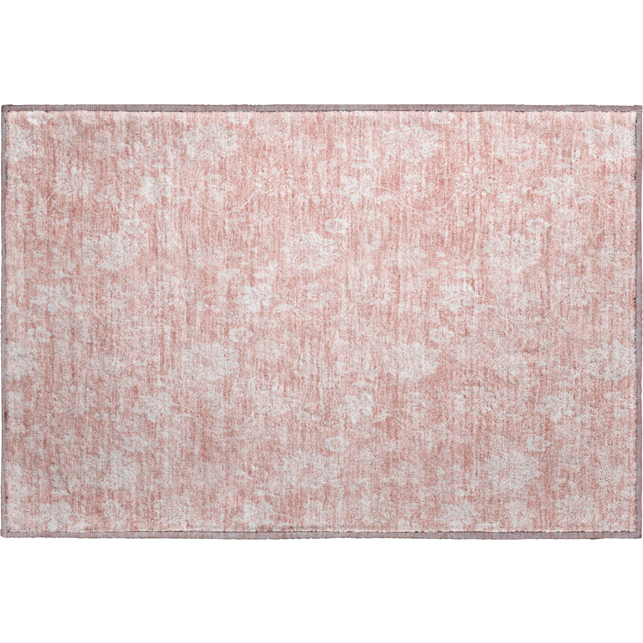 Prague Machine Washable Transitional Pink Rug 1'8" x 2'6" #shape_Rectangle