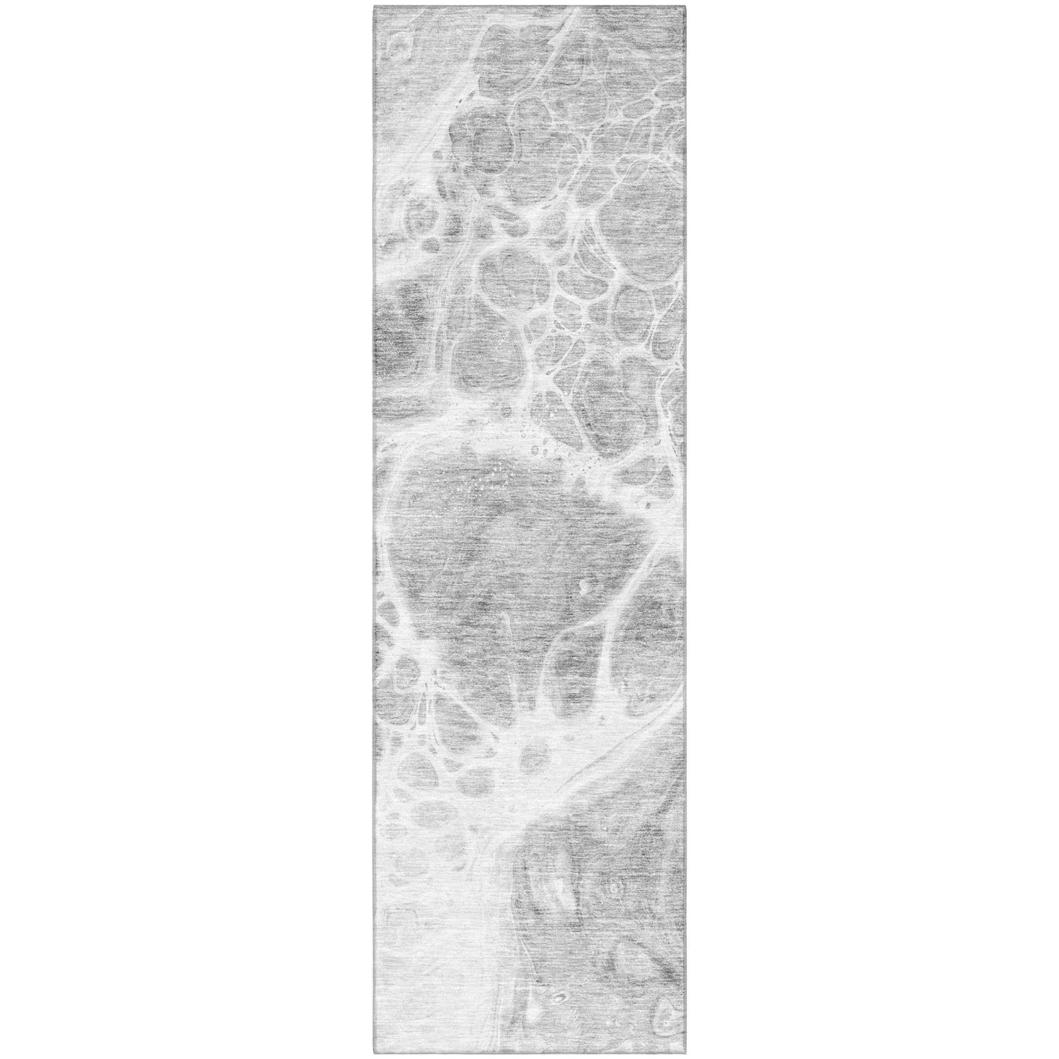 Cusco Machine Washable Transitional Gray Rug 2'3" x 7'6" #shape_Runner