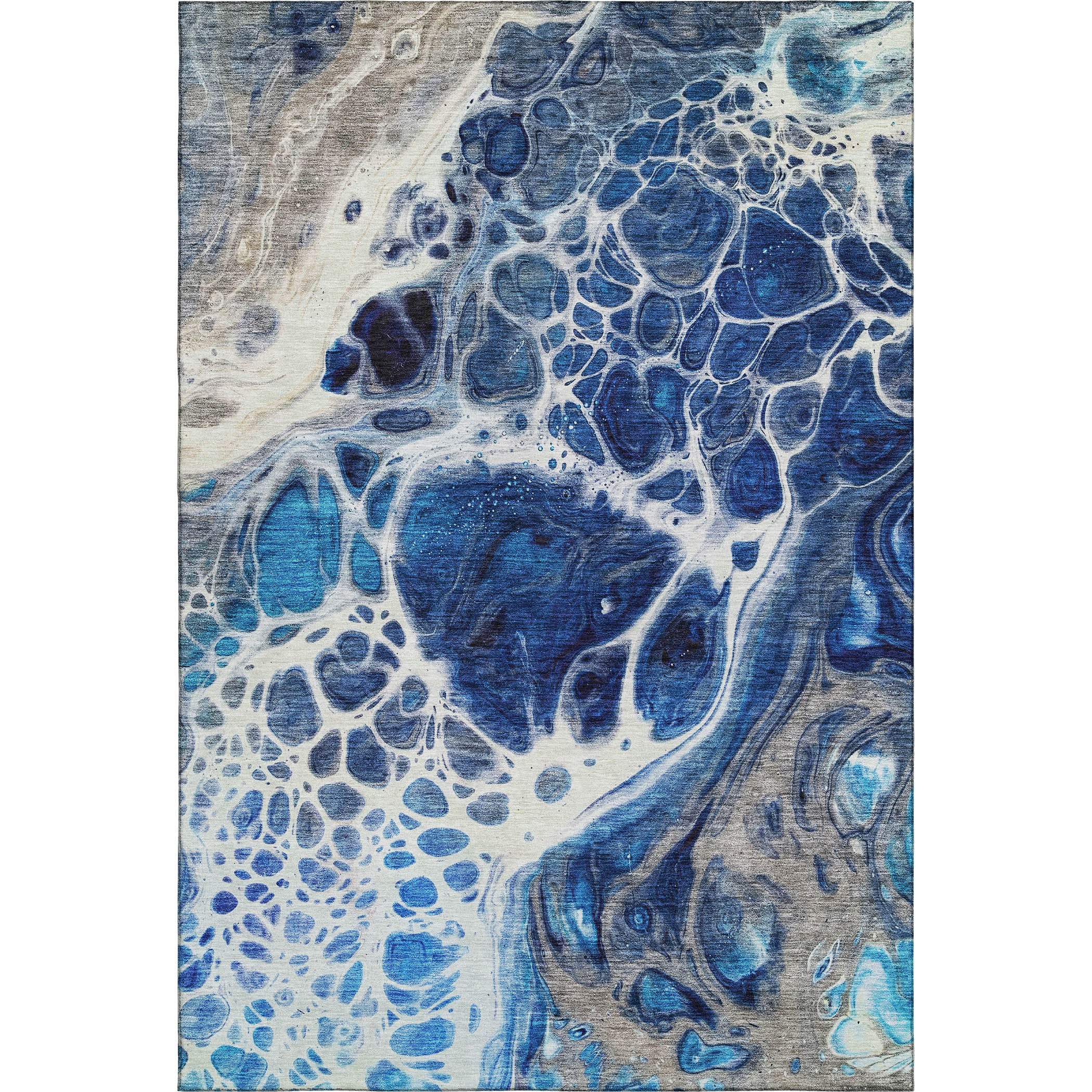 Cusco Machine Washable Transitional Navy Blue Rug 2'6" x 3'10" #shape_Rectangle