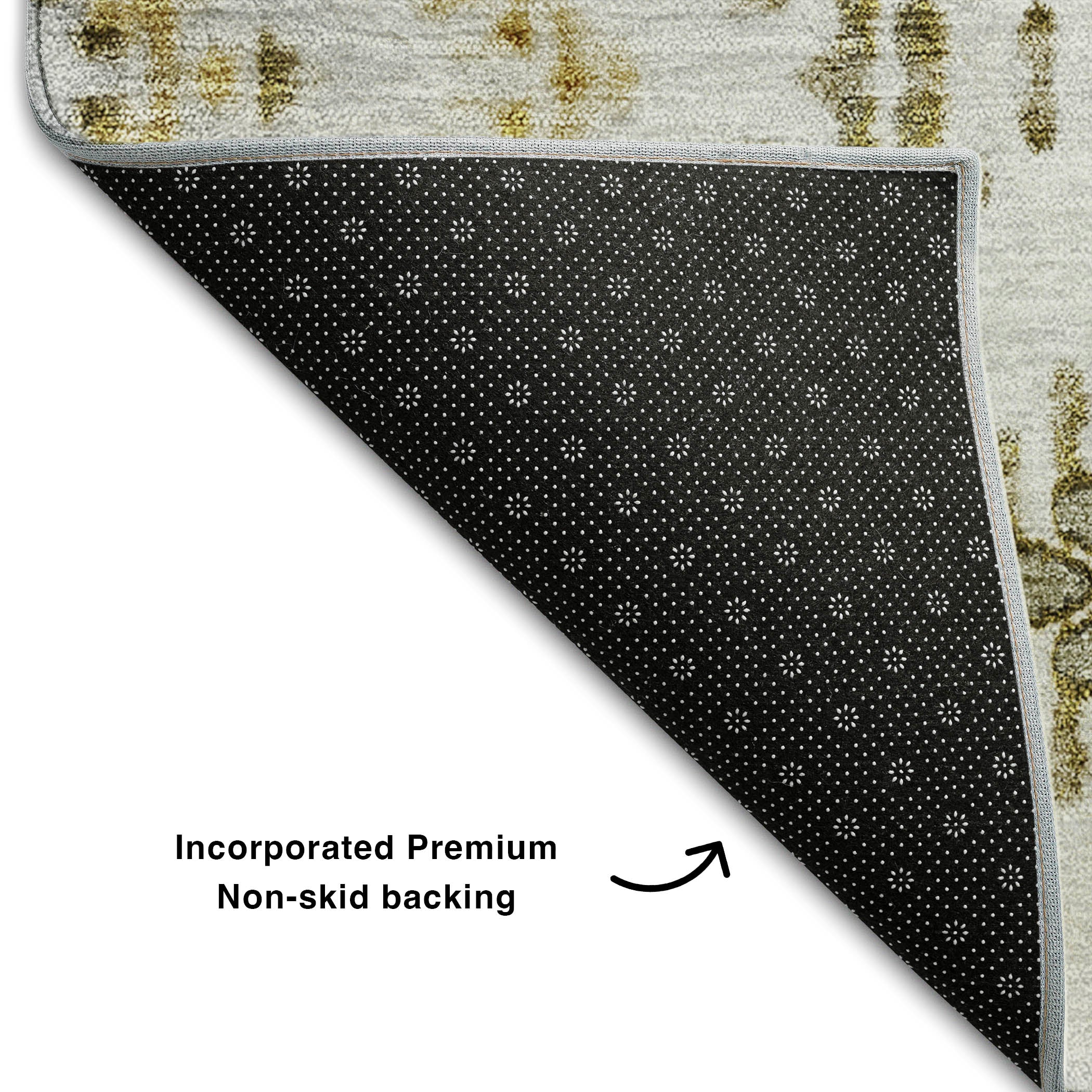 Rome Machine Washable Transitional Taupe Brown Rug 1'8" x 2'6" #shape_Rectangle