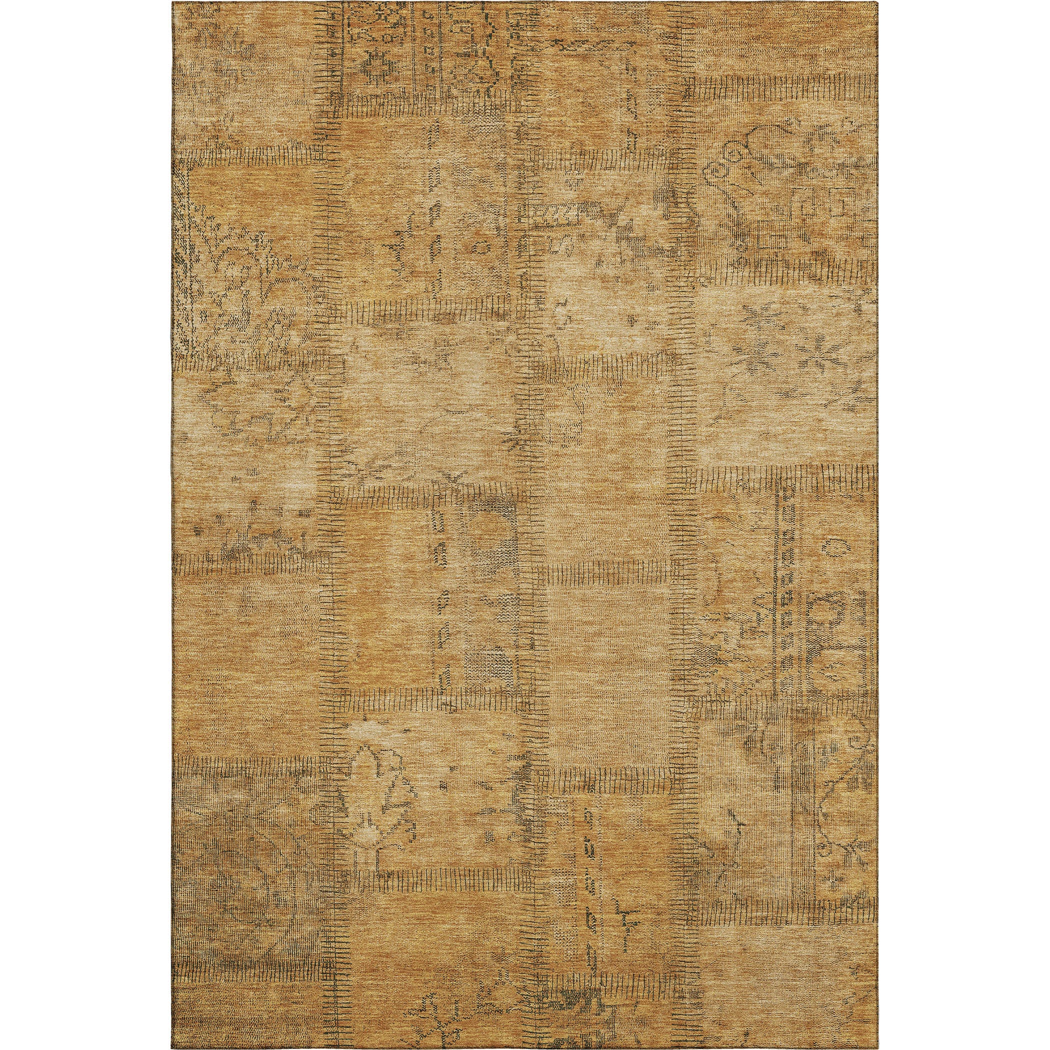 Lisbon Machine Washable Transitional Copper Orange Rug 2'6" x 3'10" #shape_Rectangle