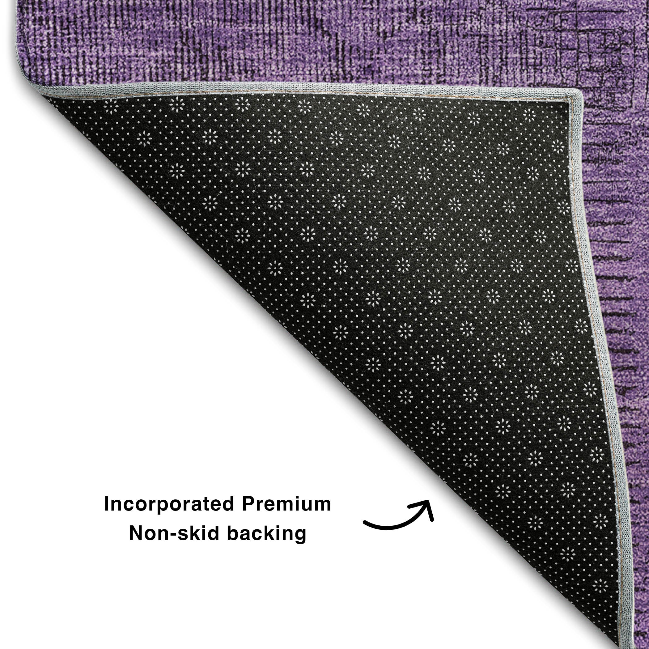 Lisbon Machine Washable Transitional Purple Rug 1'8" x 2'6" #shape_Rectangle