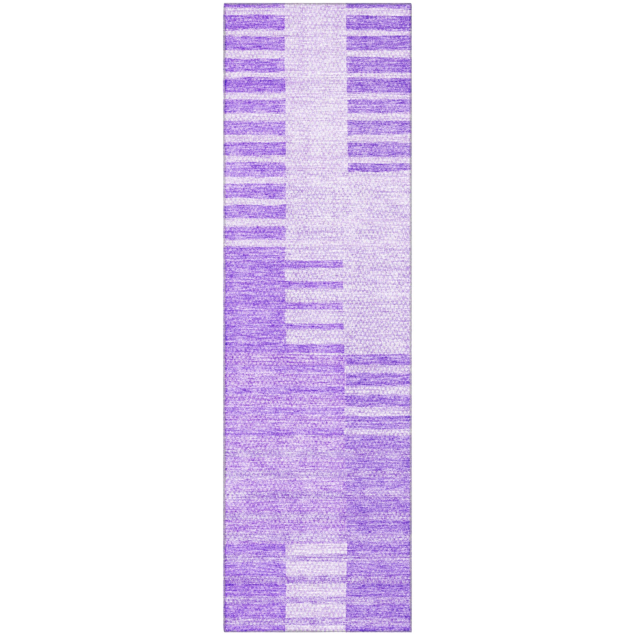 Bangkok Machine Washable Transitional Lavender Purple Rug 2'3" x 7'6" #shape_Runner