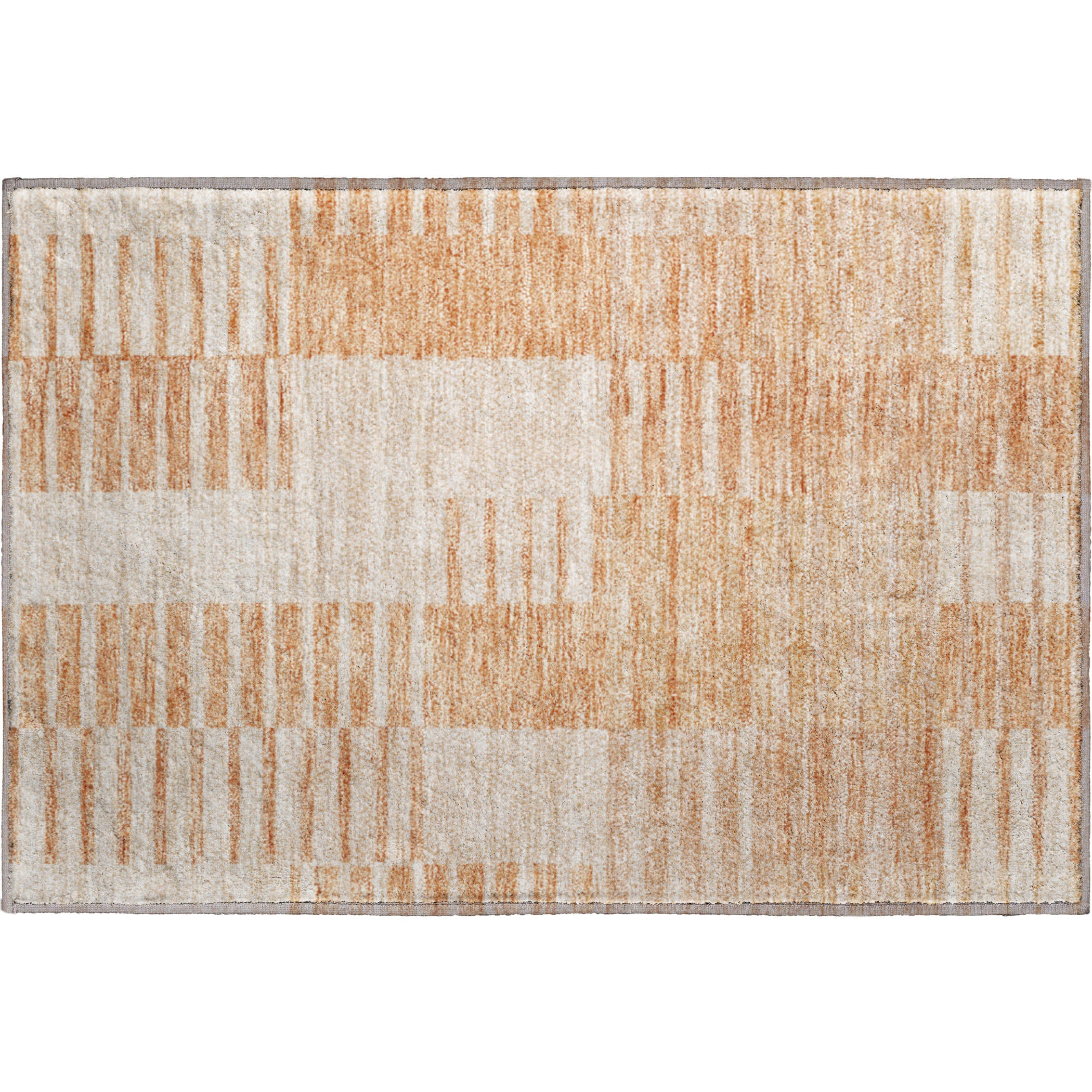 Bangkok Machine Washable Transitional Salmon Orange Rug 1'8" x 2'6" #shape_Rectangle