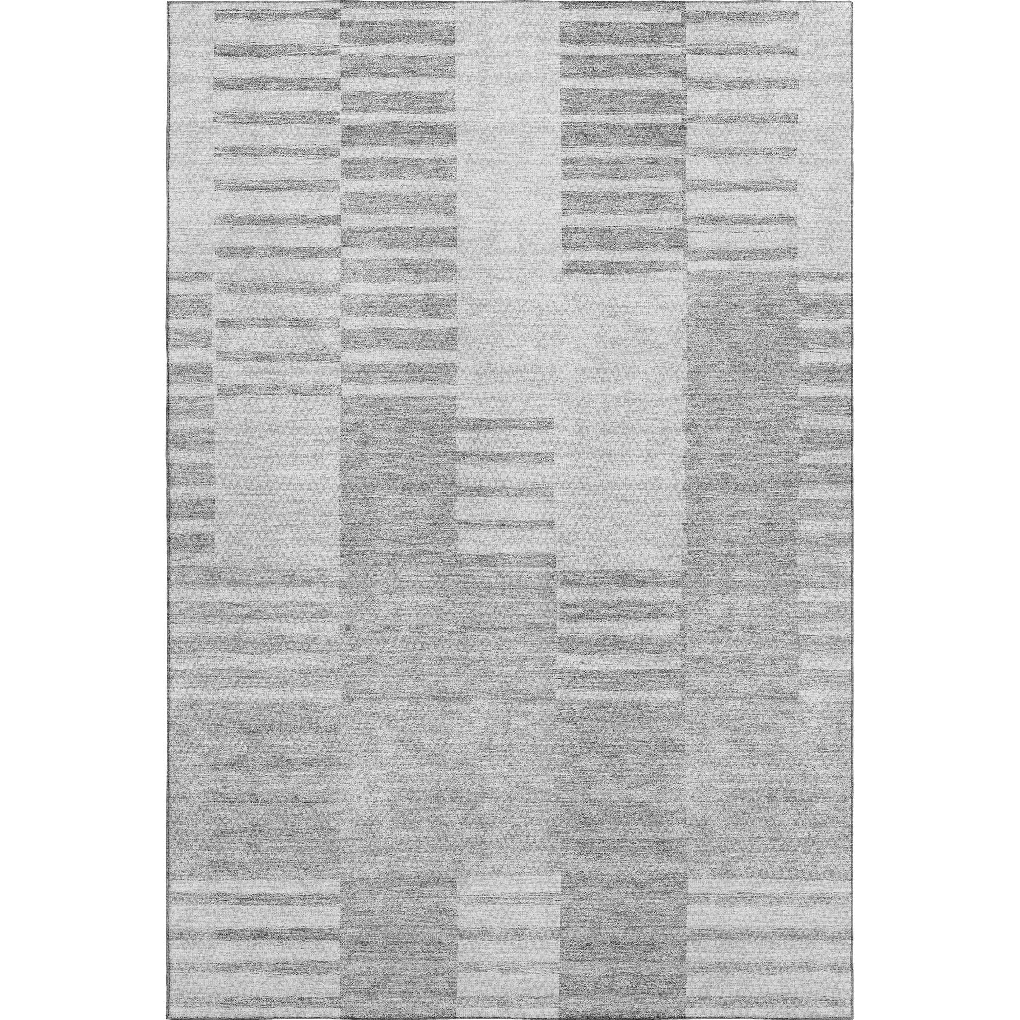 Bangkok Machine Washable Transitional Silver Gray Rug 2'6" x 3'10" #shape_Rectangle