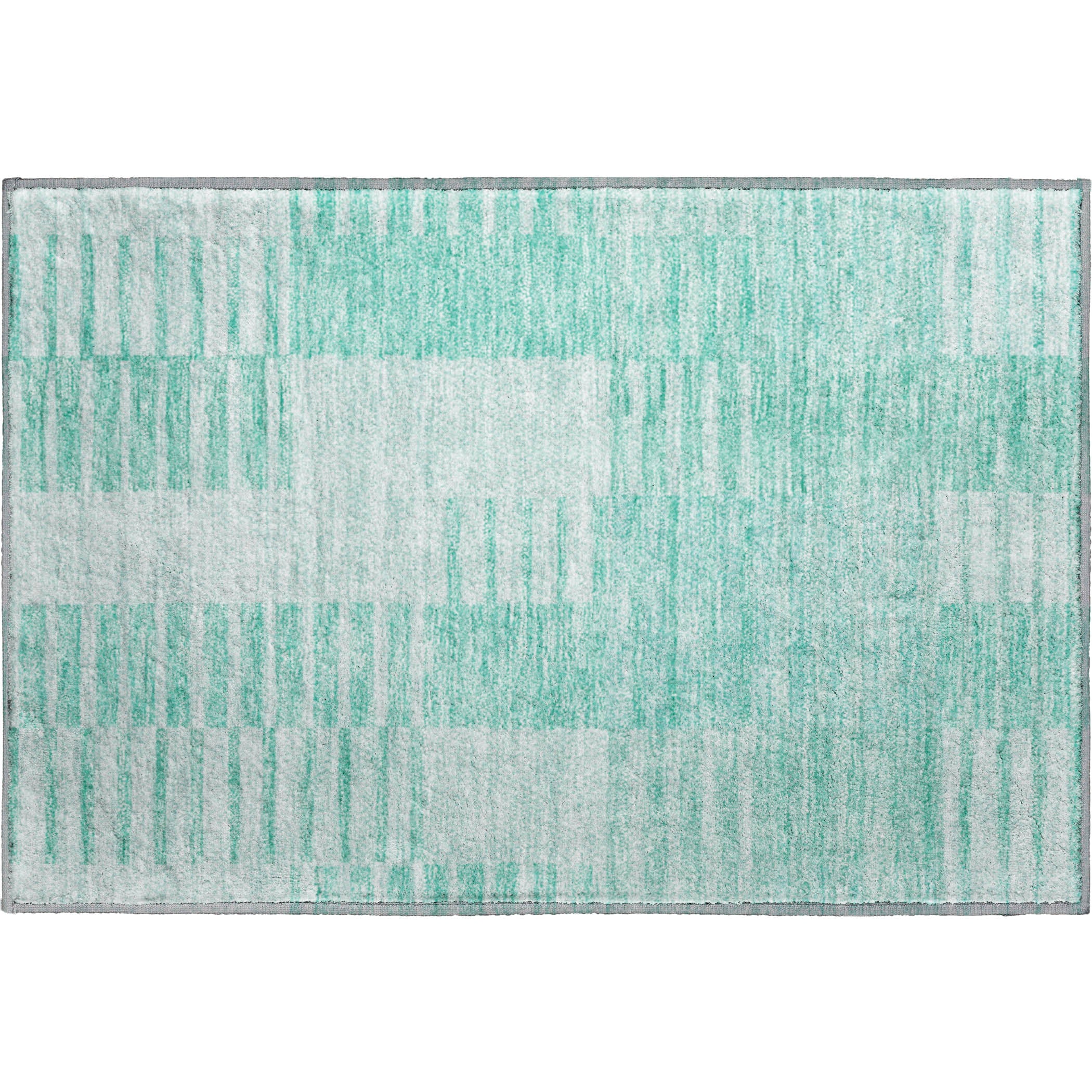 Bangkok Machine Washable Transitional Teal Rug 1'8" x 2'6" #shape_Rectangle