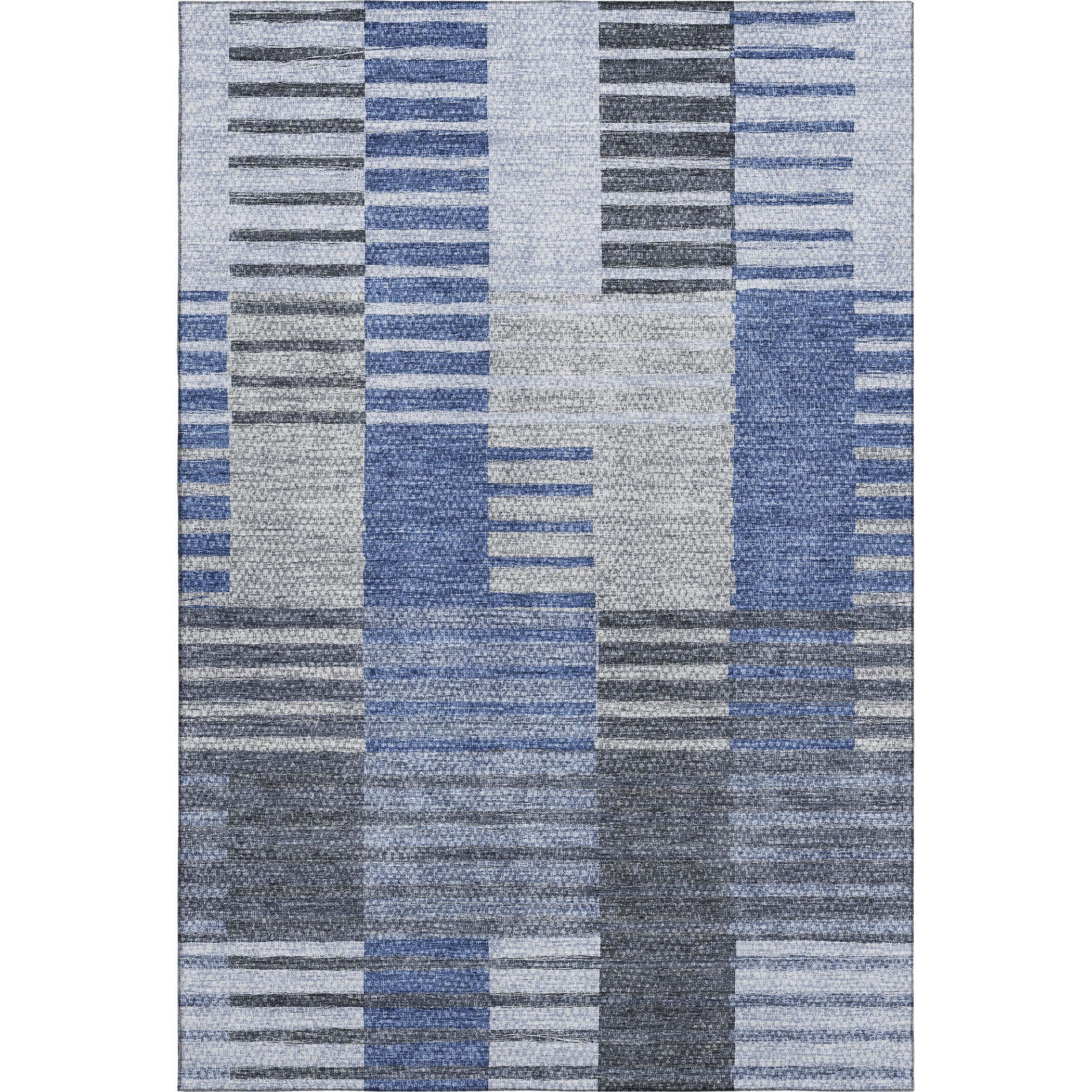 Zanzibar Machine Washable Transitional Blue Rug 2'6" x 3'10" #shape_Rectangle