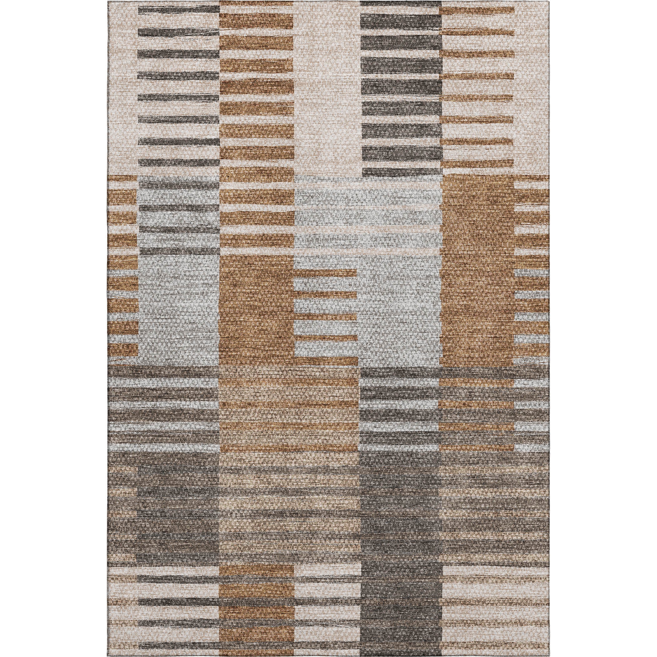 Zanzibar Machine Washable Transitional Paprika Orange Rug 2'6" x 3'10" #shape_Rectangle