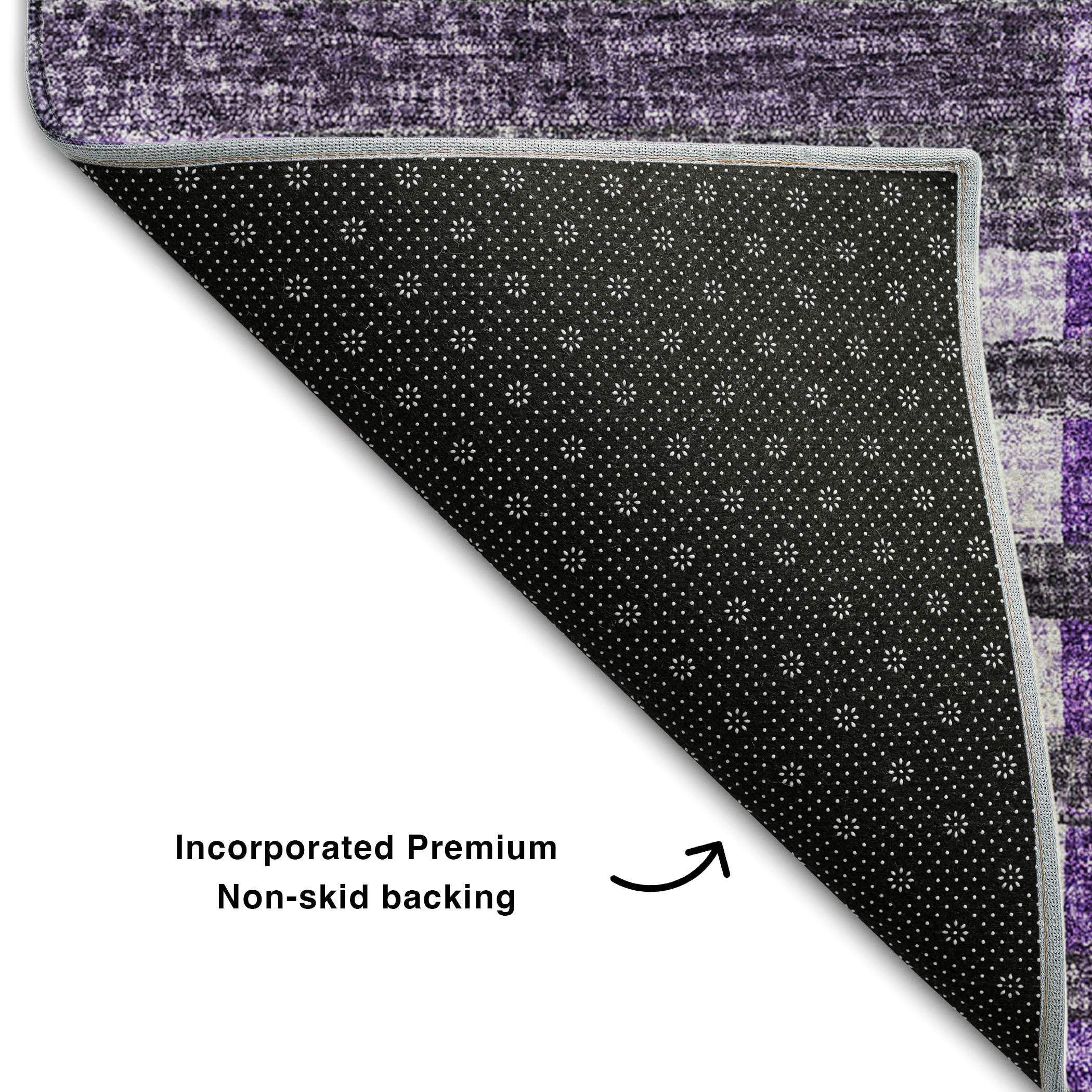 Zanzibar Machine Washable Transitional Purple Rug 1'8" x 2'6" #shape_Rectangle