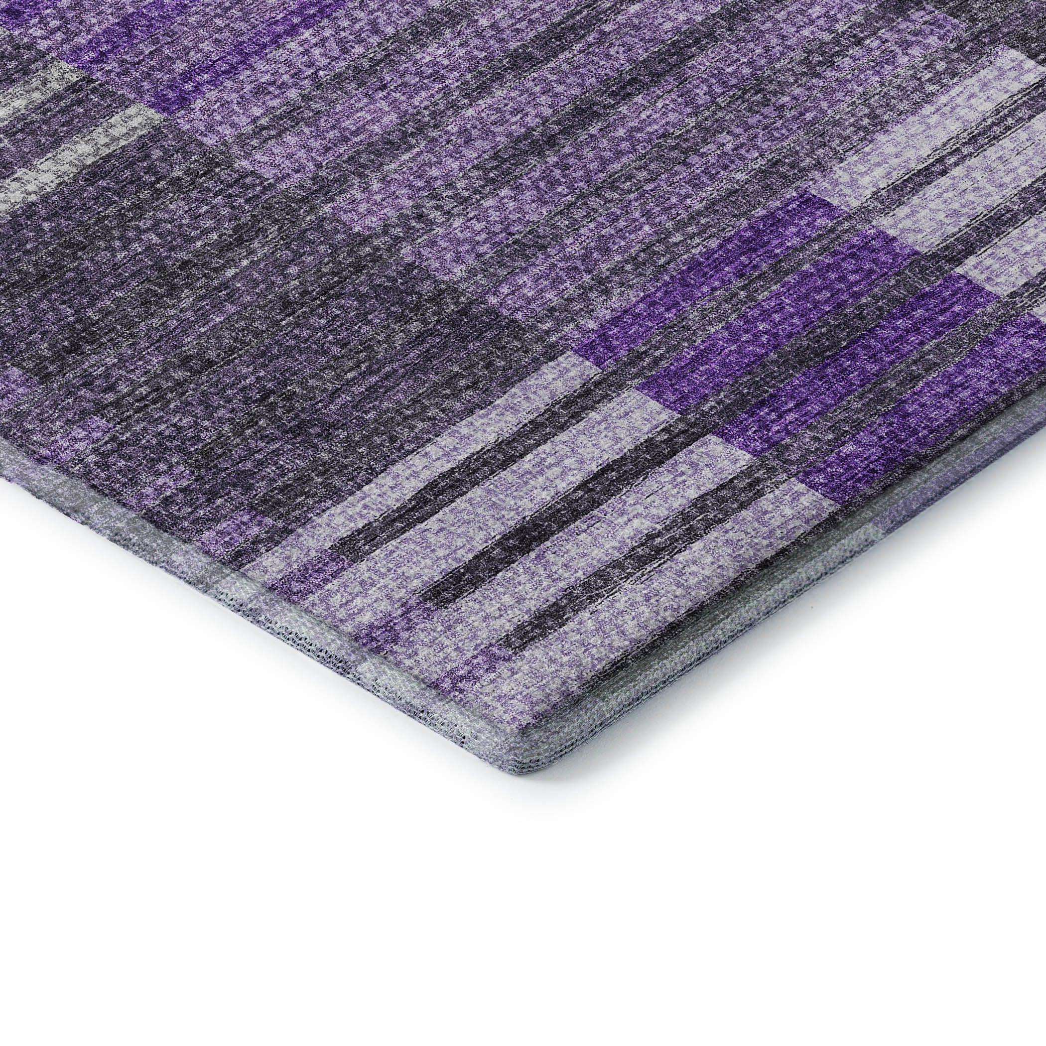 Zanzibar Machine Washable Transitional Purple Rug 1'8" x 2'6" #shape_Rectangle
