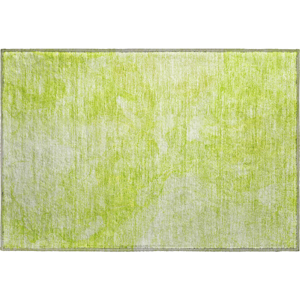 Vienna Machine Washable Transitional Aloe Green Rug 1'8" x 2'6"