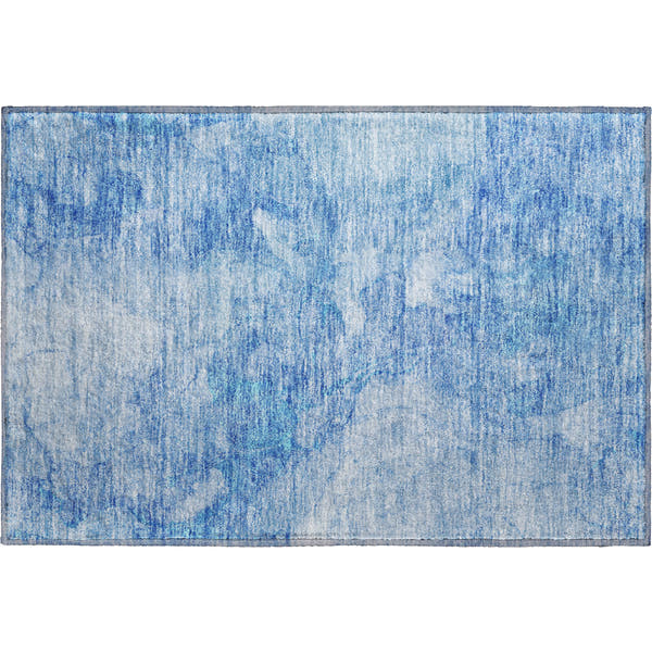 Vienna Machine Washable Transitional Blue Rug 1'8" x 2'6"