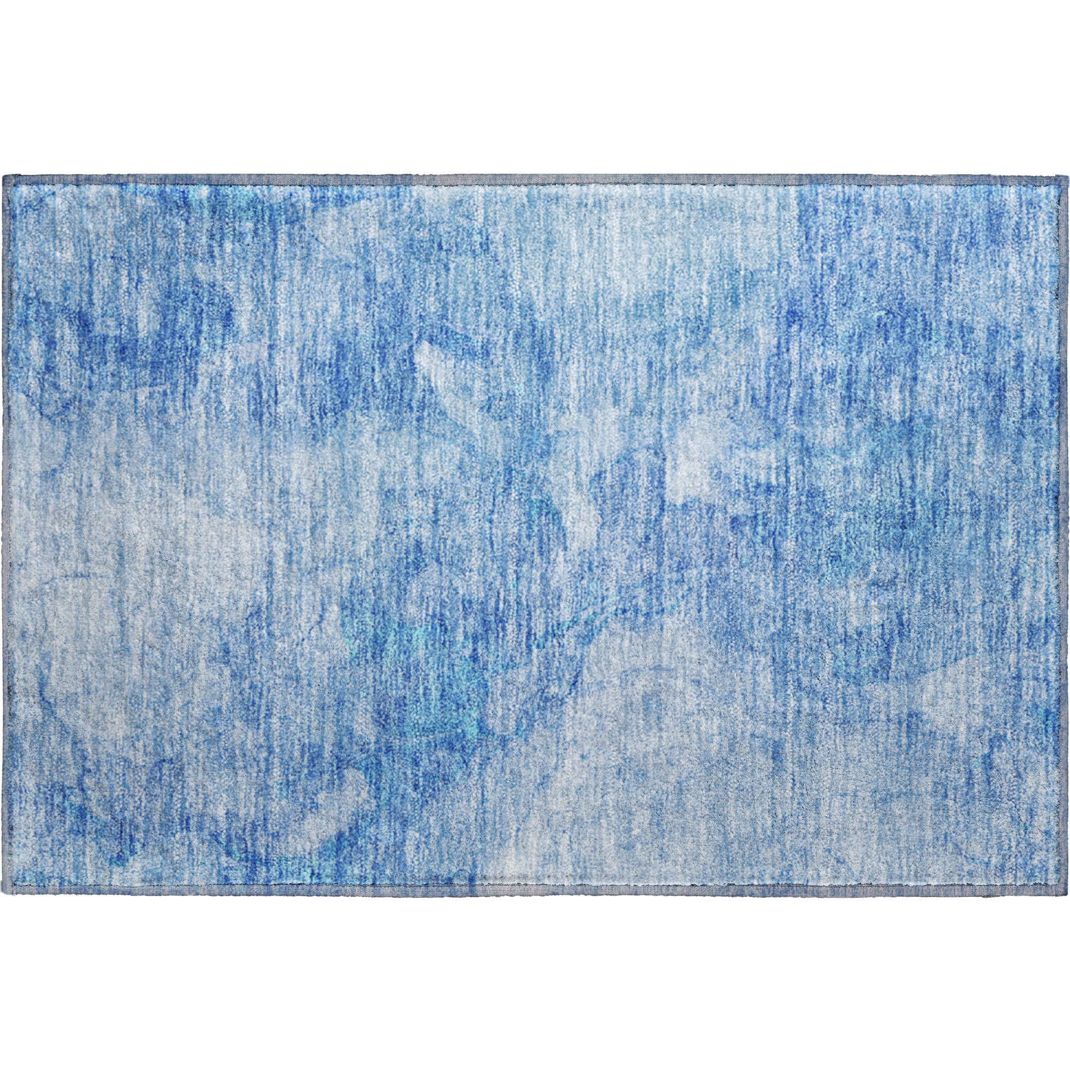 Vienna Machine Washable Transitional Blue Rug 1'8" x 2'6" #shape_Rectangle