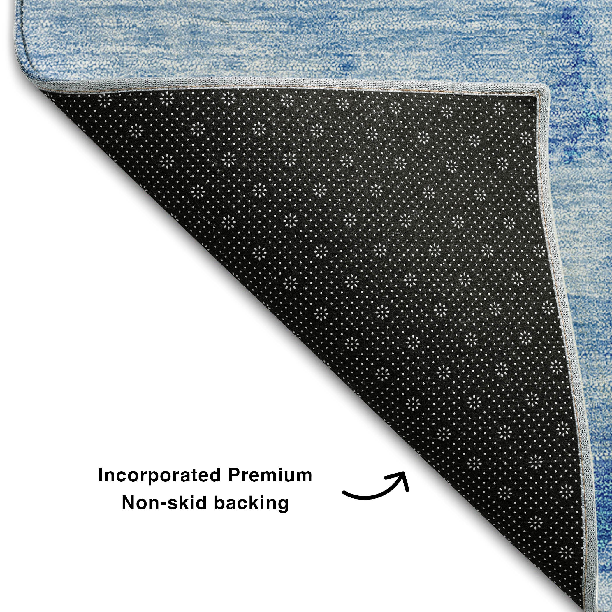 Vienna Machine Washable Transitional Blue Rug 1'8" x 2'6" #shape_Rectangle