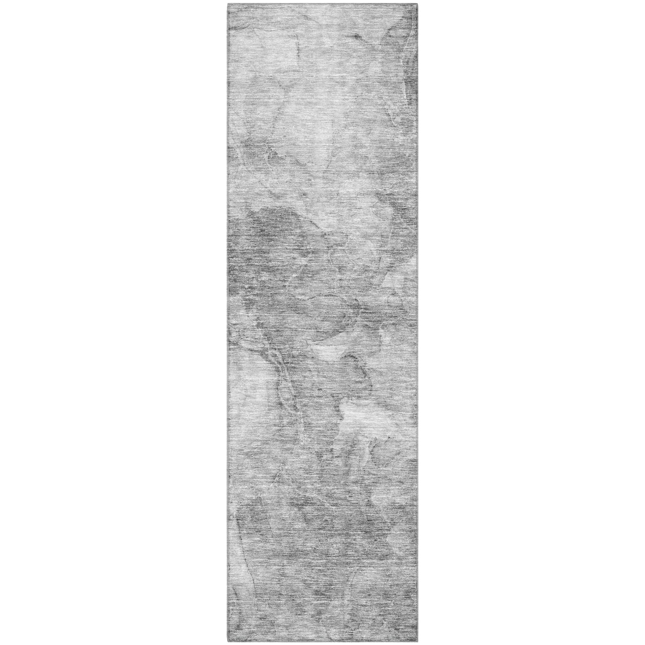 Vienna Machine Washable Transitional Gray Rug 2'3" x 7'6" #shape_Runner
