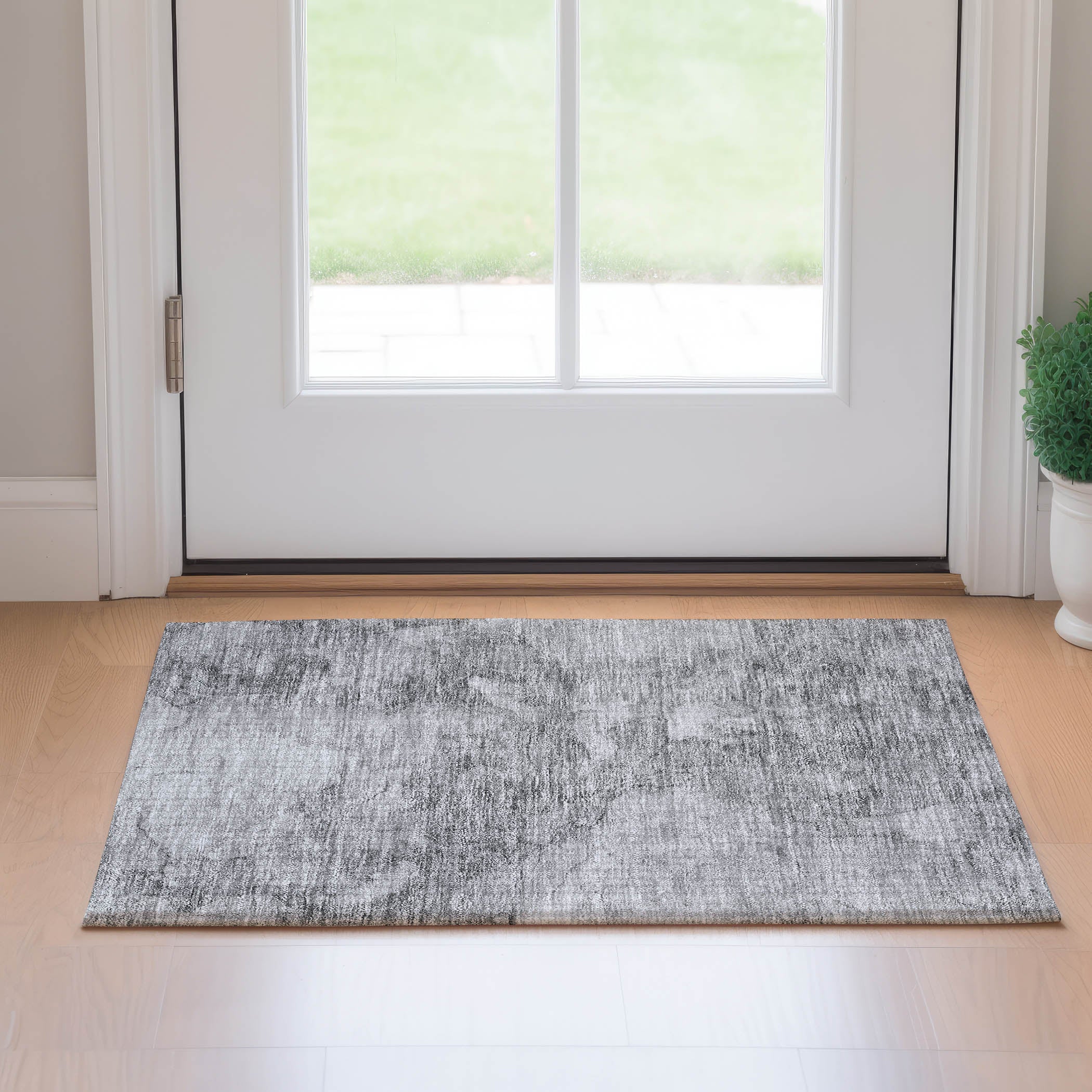 Vienna Machine Washable Transitional Gray Rug 1'8" x 2'6" #shape_Rectangle