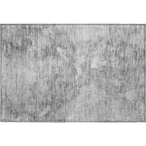 Vienna Machine Washable Transitional Gray Rug 1'8" x 2'6"
