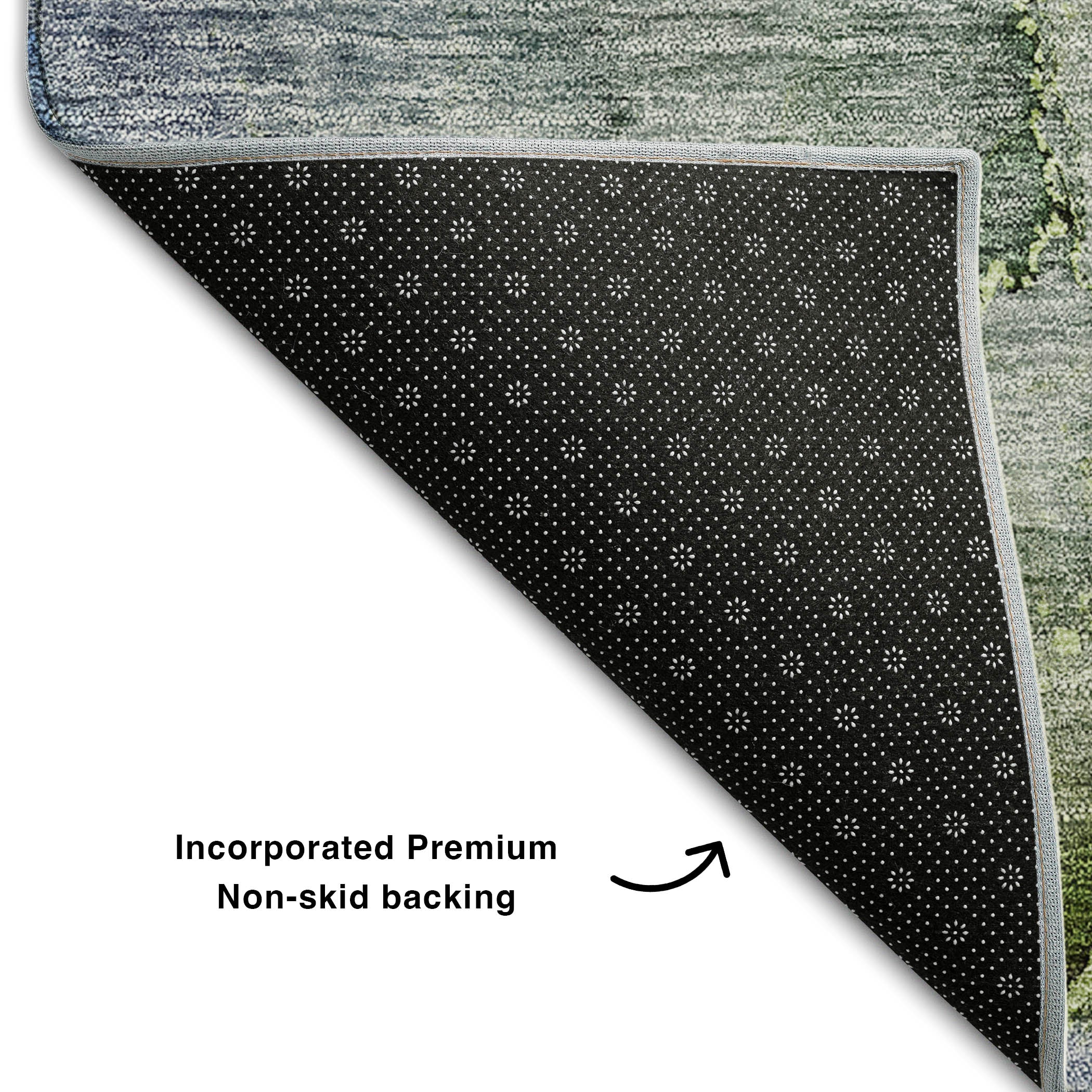 Athens Machine Washable Transitional Olive Green Rug 1'8" x 2'6" #shape_Rectangle