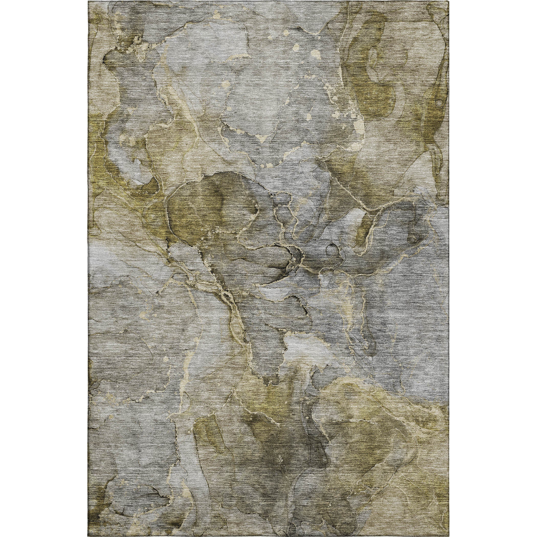 Athens Machine Washable Transitional Taupe Brown Rug 2'6" x 3'10" #shape_Rectangle