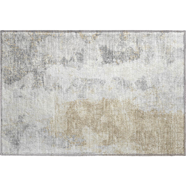 Marrakech Machine Washable Transitional Moody Ivory Rug 1'8" x 2'6"
