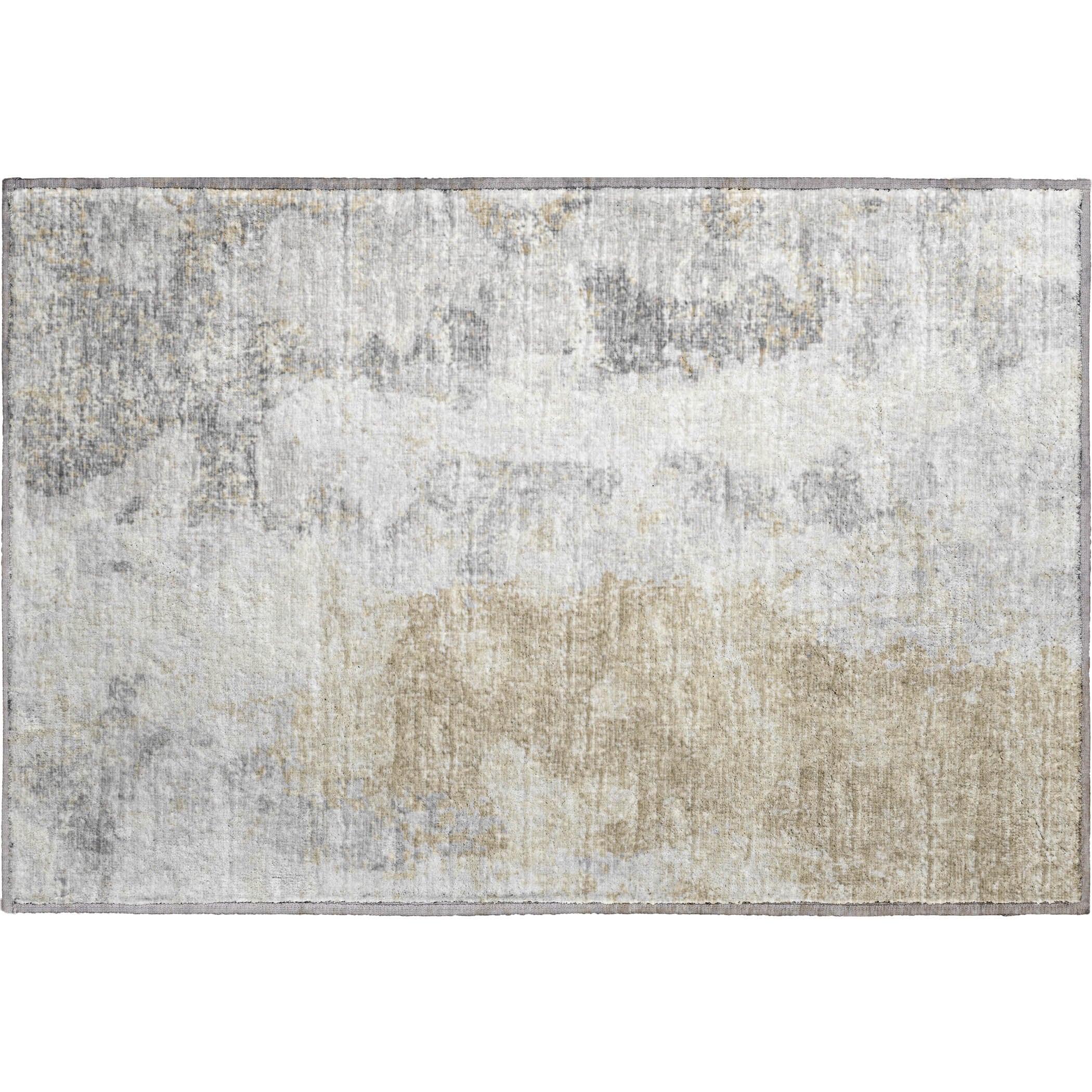 Marrakech Machine Washable Transitional Moody Ivory Rug 1'8" x 2'6" #shape_Rectangle