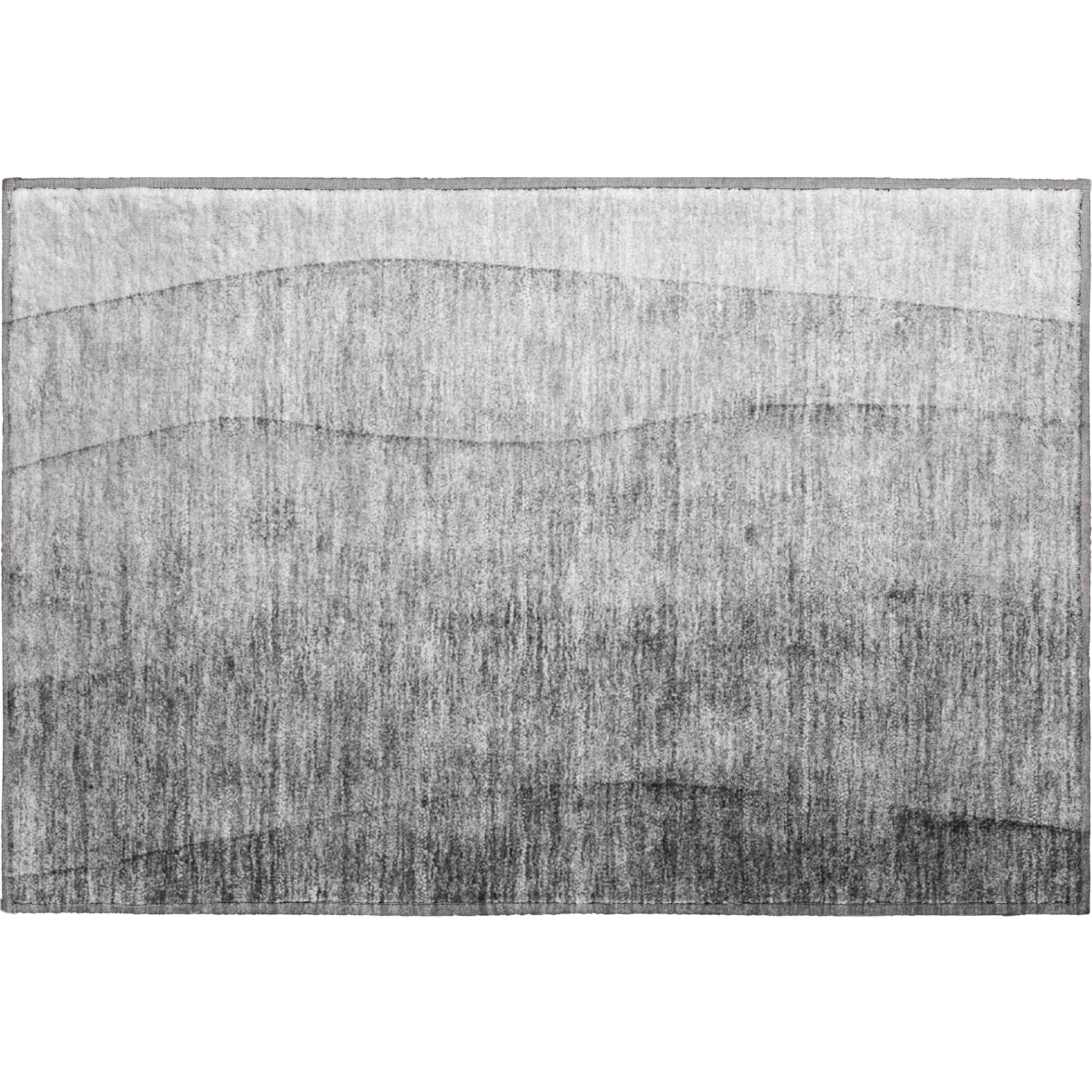 Florence Machine Washable Transitional Gray Rug 1'8" x 2'6" #shape_Rectangle