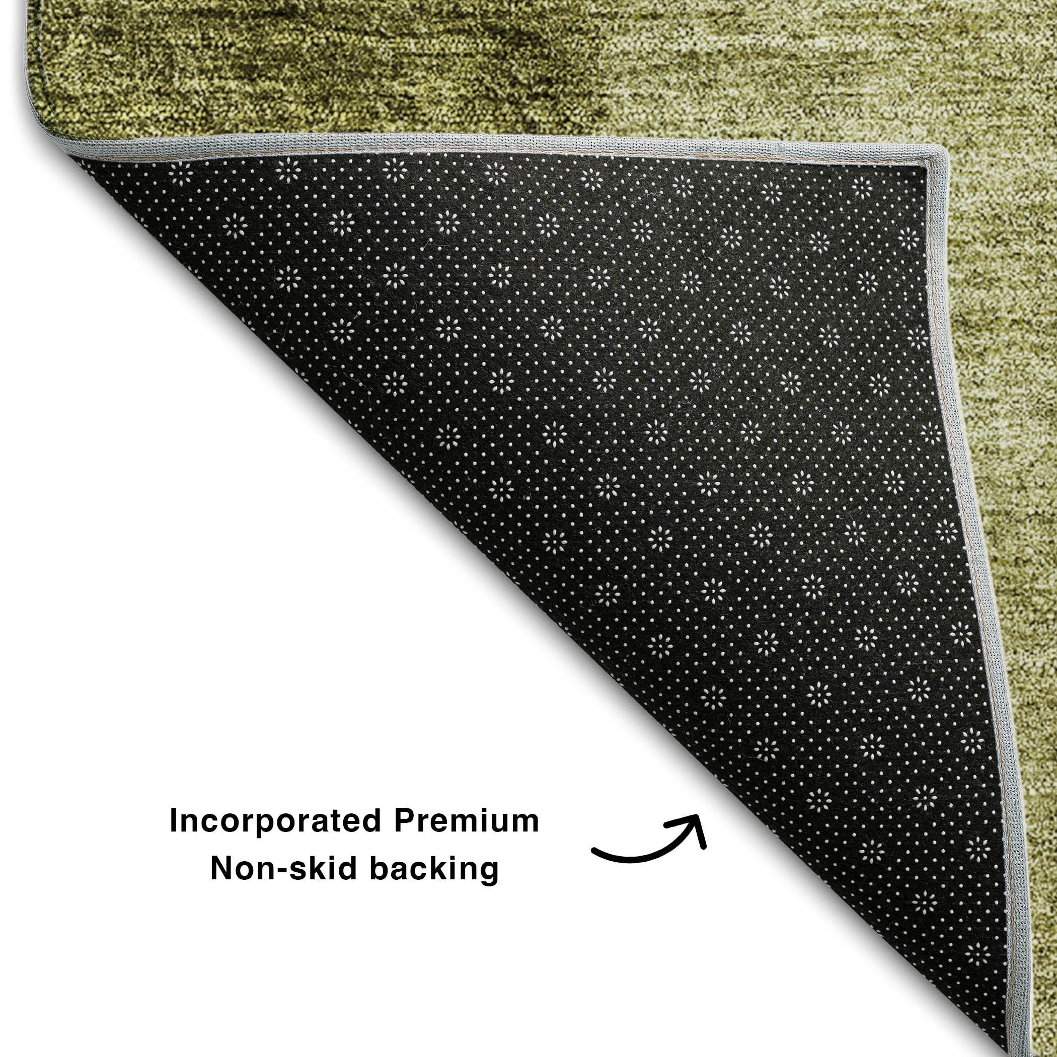 Florence Machine Washable Transitional Olive Green Rug 1'8" x 2'6" #shape_Rectangle