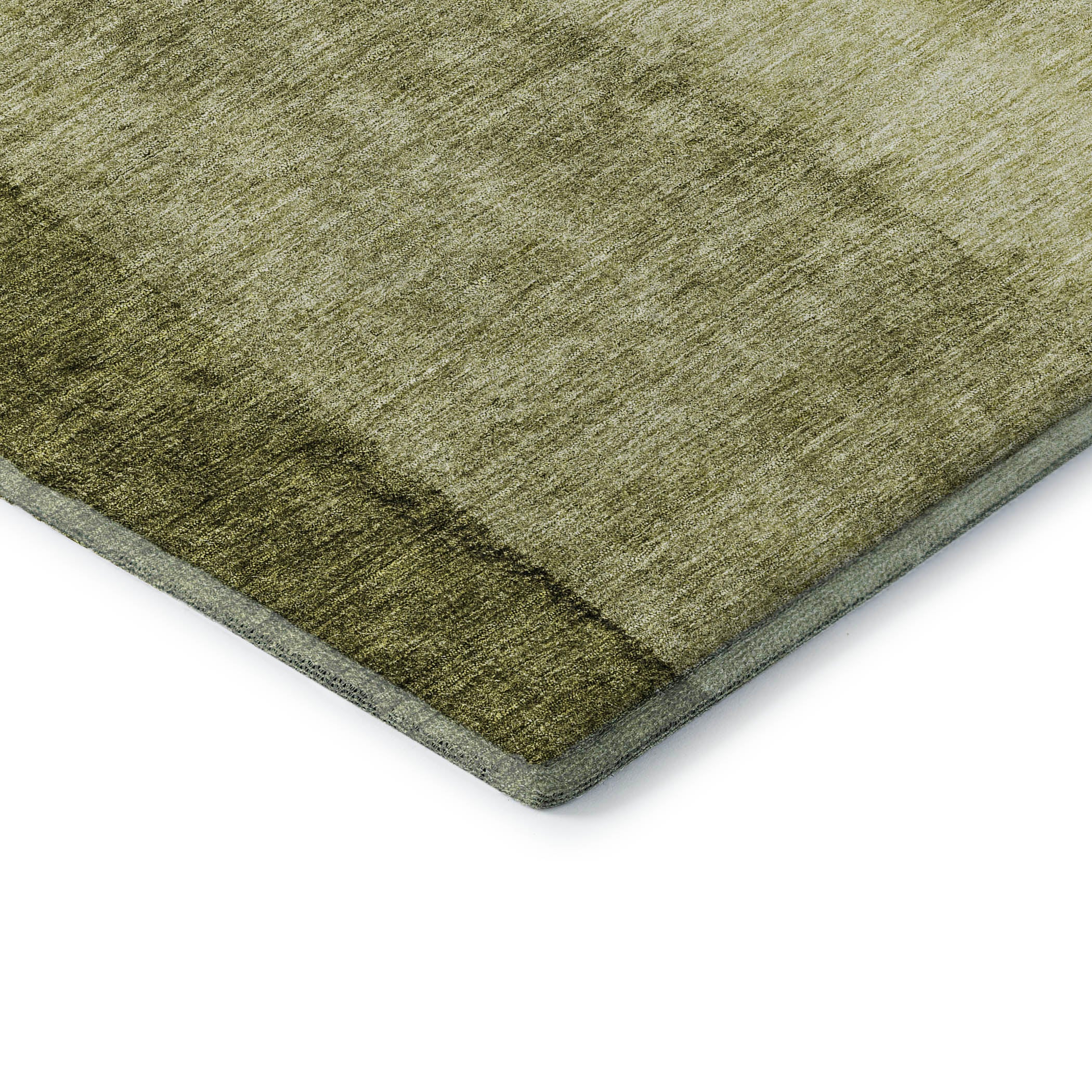 Florence Machine Washable Transitional Olive Green Rug 1'8" x 2'6" #shape_Rectangle