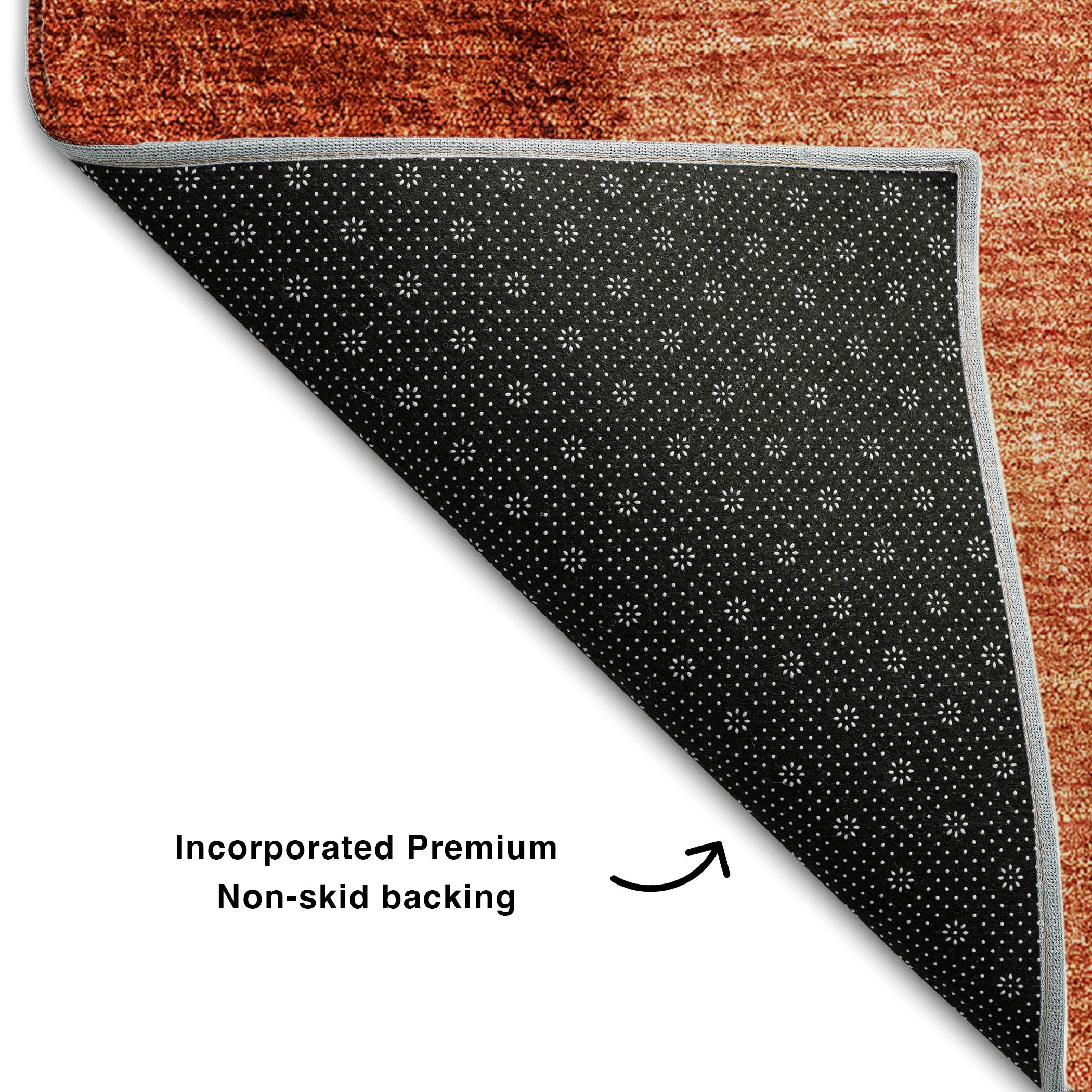 Florence Machine Washable Transitional Paprika Orange Rug 1'8" x 2'6" #shape_Rectangle