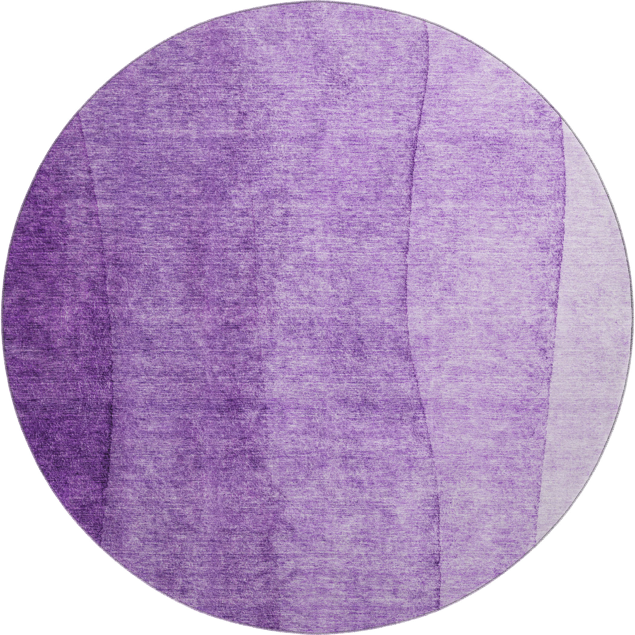 Florence Machine Washable Transitional Purple Rug 8' x 8' #shape_Round